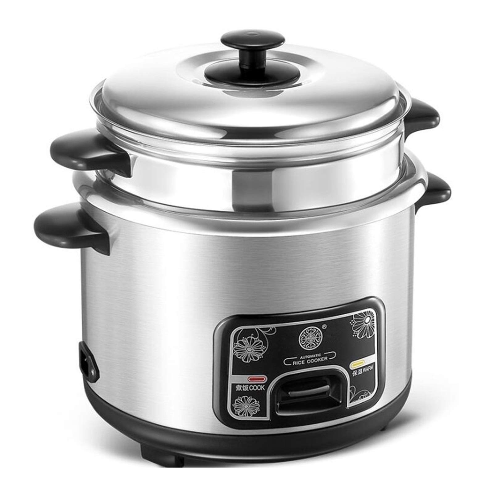 **Portable Stainless Steel Rice Cooker - 3L Mini Rice Cooker with Steam Function, Keep Warm Feature, Non-Stick Inner Pot - Perfect for Travel, Dorm, Office & Small Kitchens**