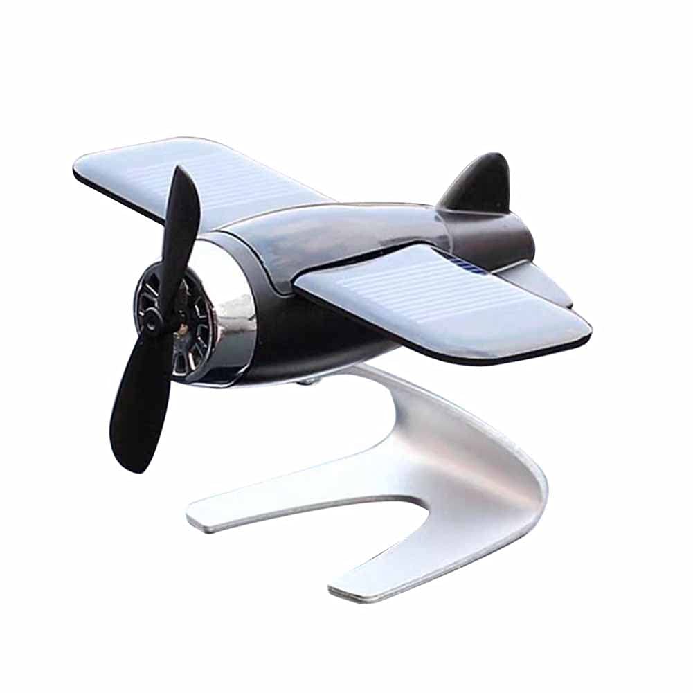 Solar Powered Airplane Shaped Car Aromatherapy Diffuser - Natural Air Freshener for Cars, Home & Office - Eliminates Odors with Solar Energy - Perfect for Daily Commute, Road Trips & Workspaces