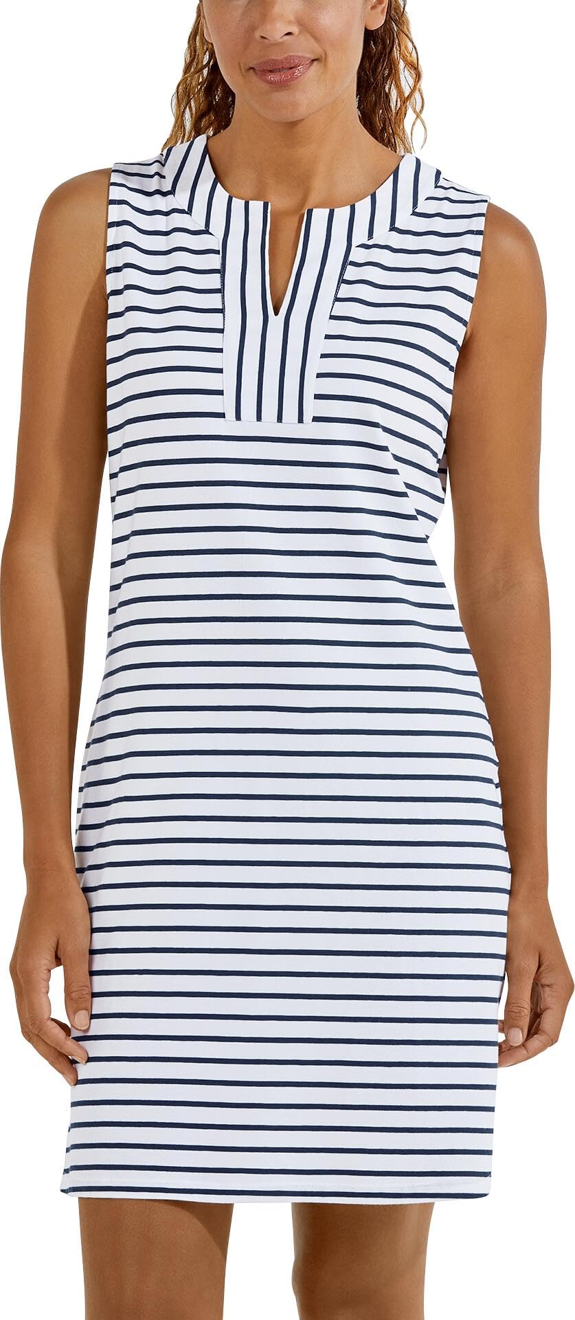 Coolibar UPF 50+ Women's Oceanside Tank Dress - Sun Protective Beach Cover Up for Summer Vacation & Outdoor Activities