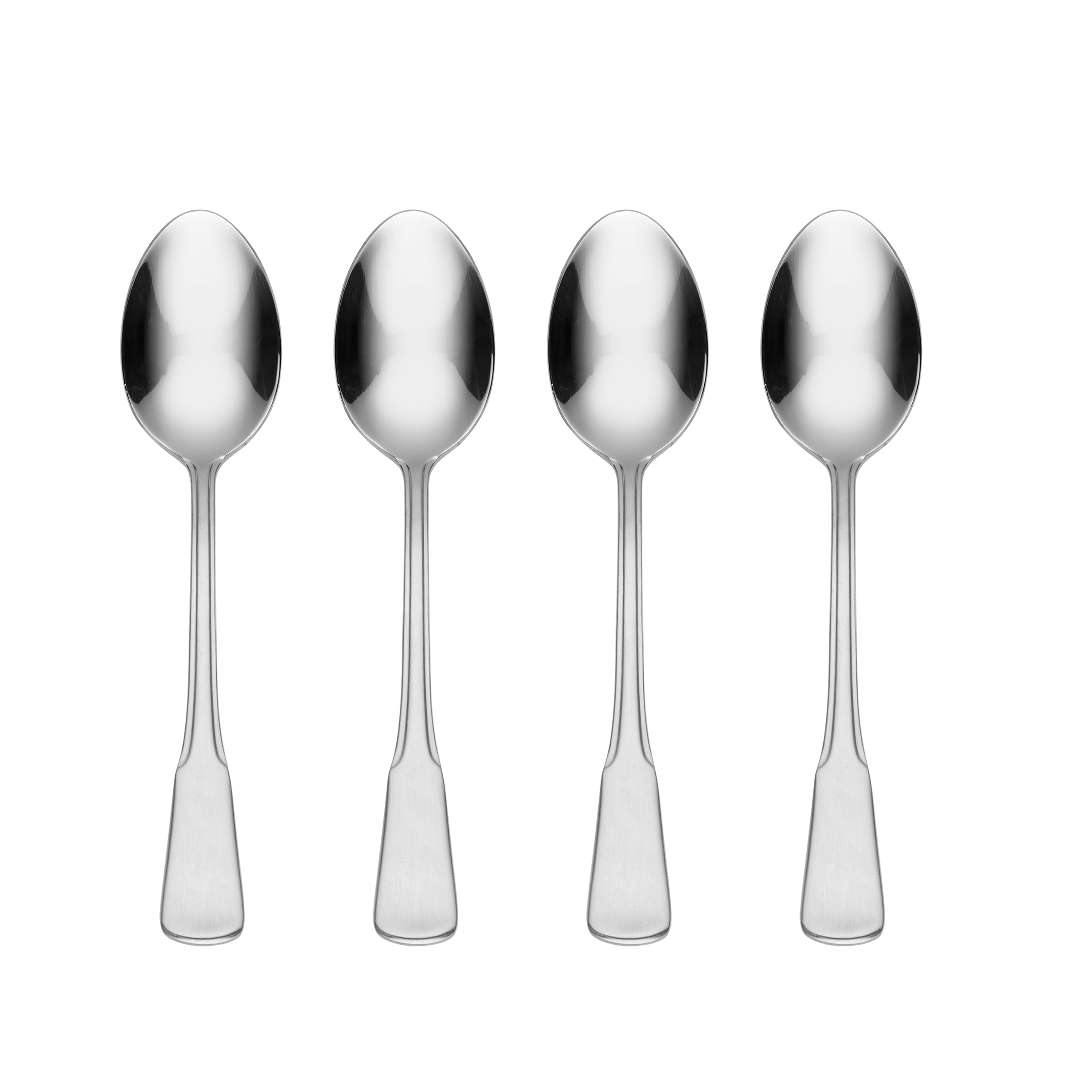 Vintage Colonial Boston Teaspoon Set of 4 - Antique Silver Plated Tea Spoons for Afternoon Tea, Coffee, Desserts & Table Setting