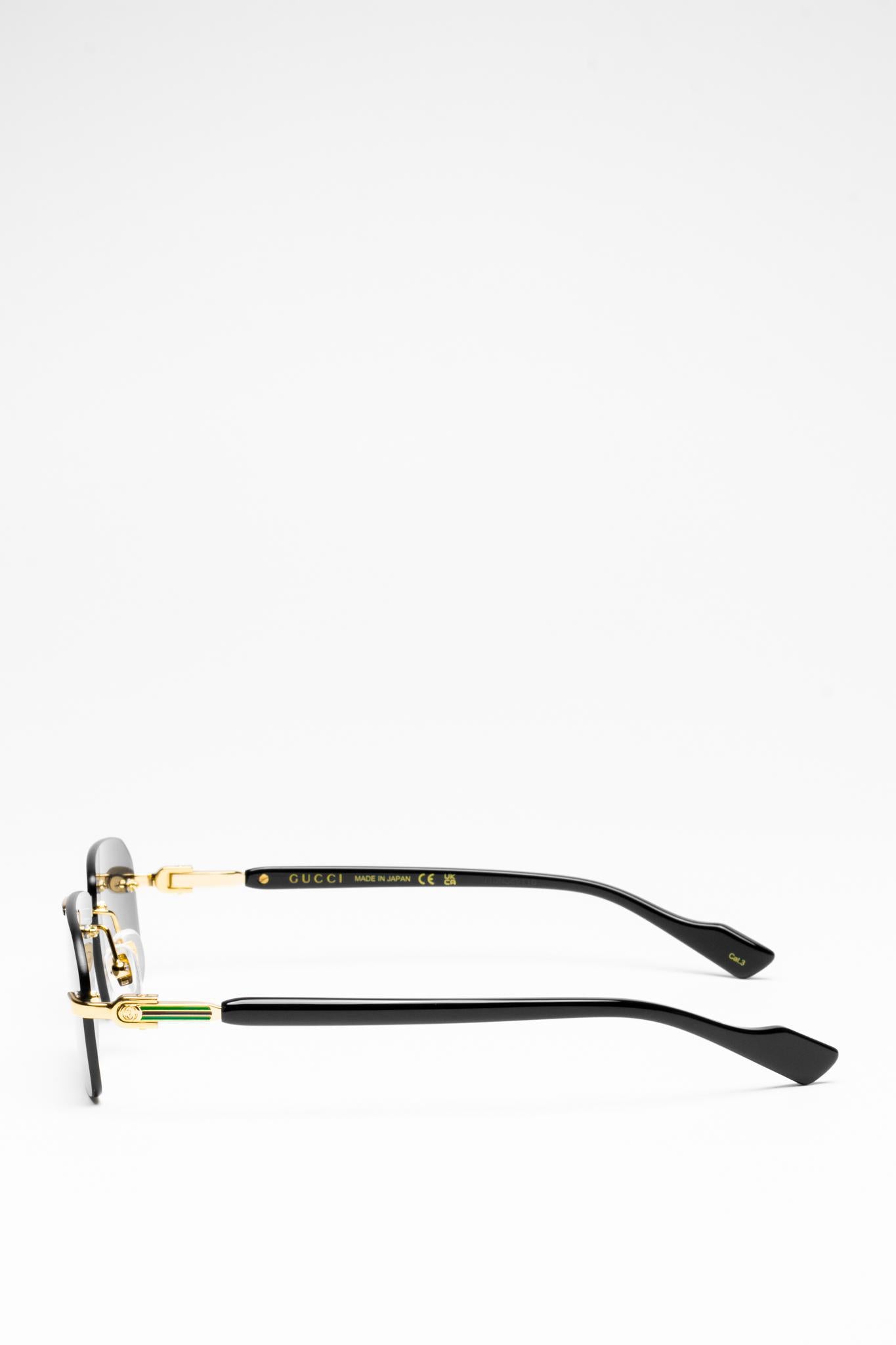 GUCCI GG1221S 001 Rectangular Frame Sunglasses for Women - UV Protection Luxury Fashion Shades for Beach, Driving & Outdoor Activities