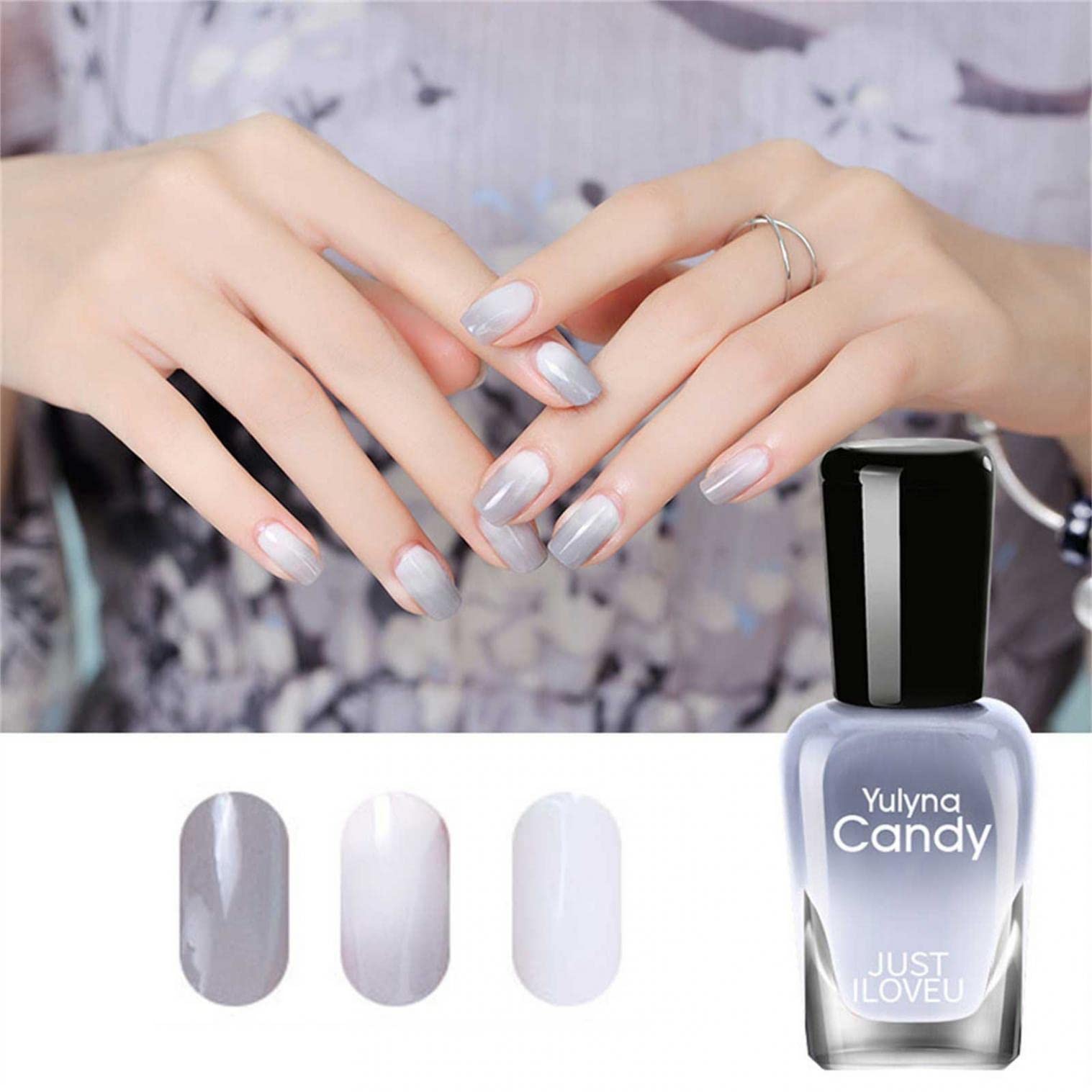 Temperature Changing Gel Nail Polish - Long Lasting UV/LED Soak Off Glitter Nail Polish Set for DIY Nail Art | Perfect for Parties, Weddings & Special Occasions