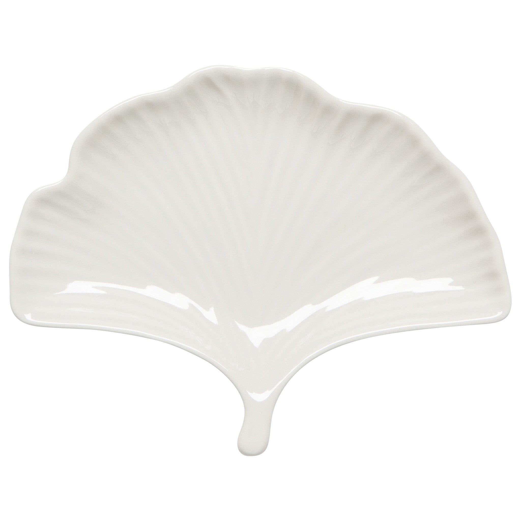 Premium Ginkgo Leaf Ceramic Dinner Plate Set of 6 - Elegant Botanical Tableware for Dining, Entertaining & Home Decor