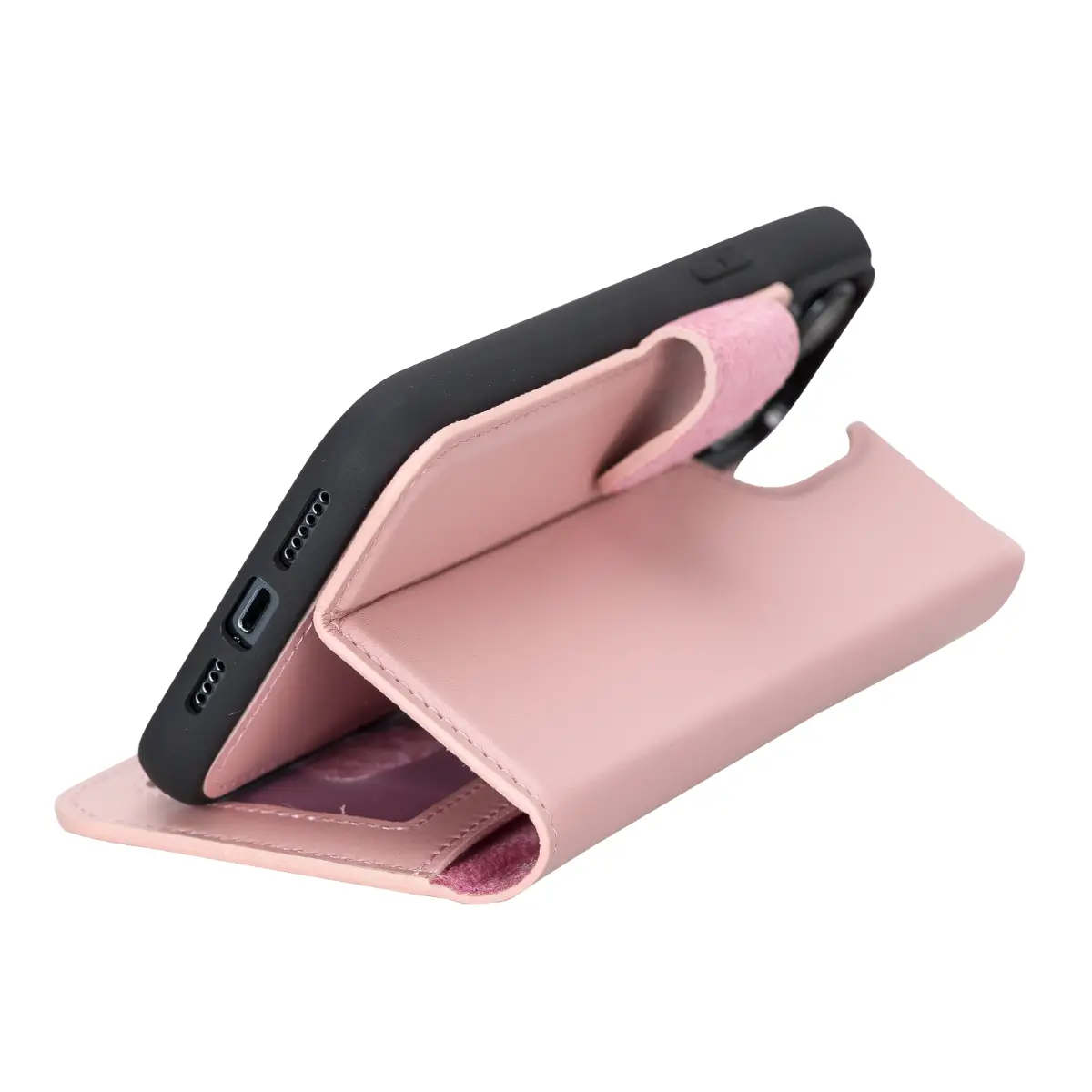 Pink Leather Wallet Case for iPhone 14 Pro Max - Slim Protective Phone Cover with Card Holder - Perfect for Women, Travel & Everyday Use