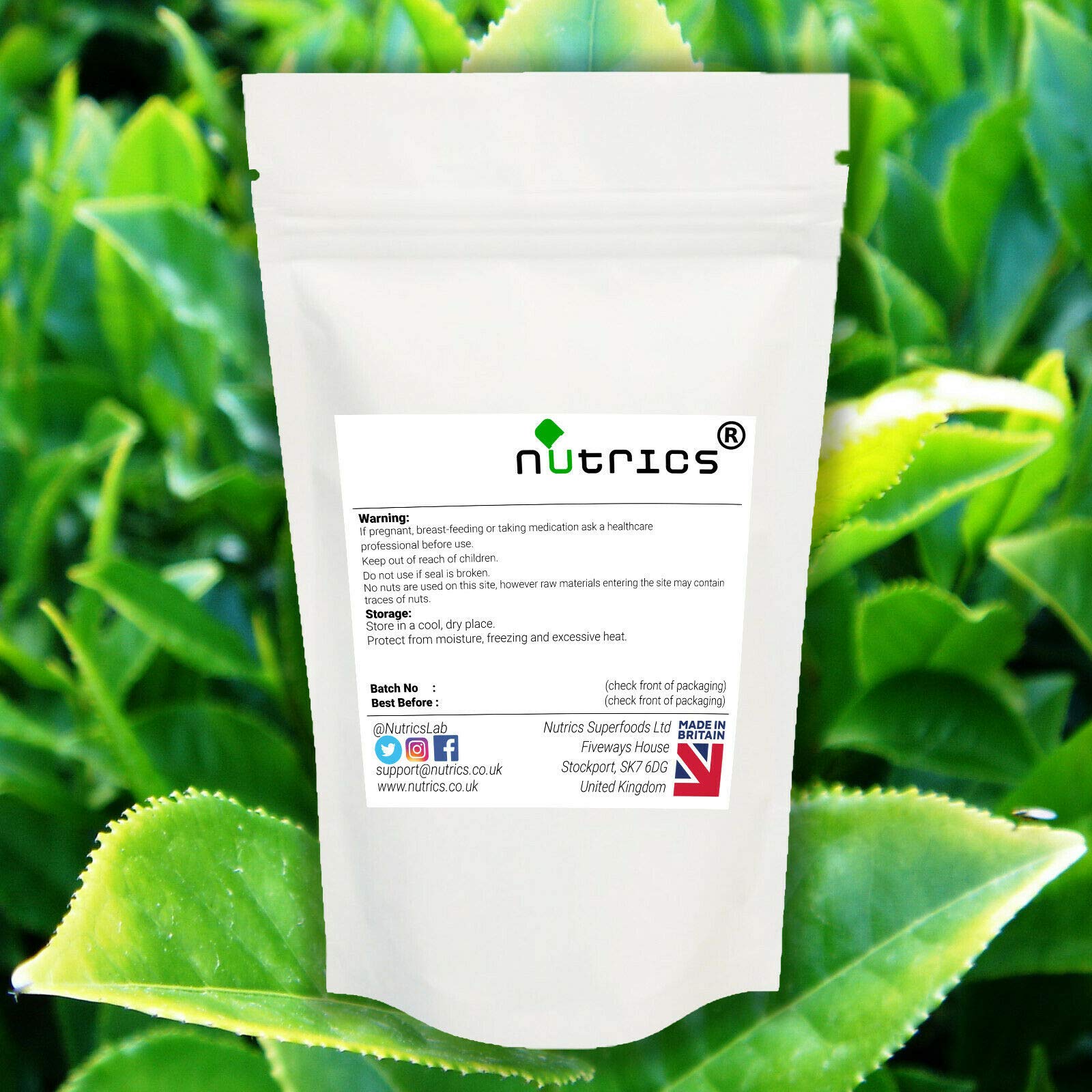 Nutrics® 25:1 Green Tea Extract Powder 1000g (1KG) | 95% Polyphenols, 70% Catechins, 45% EGCG | Premium Antioxidant Supplement for Weight Loss & Detox | Perfect for Tea Lovers & Health Enthusiasts