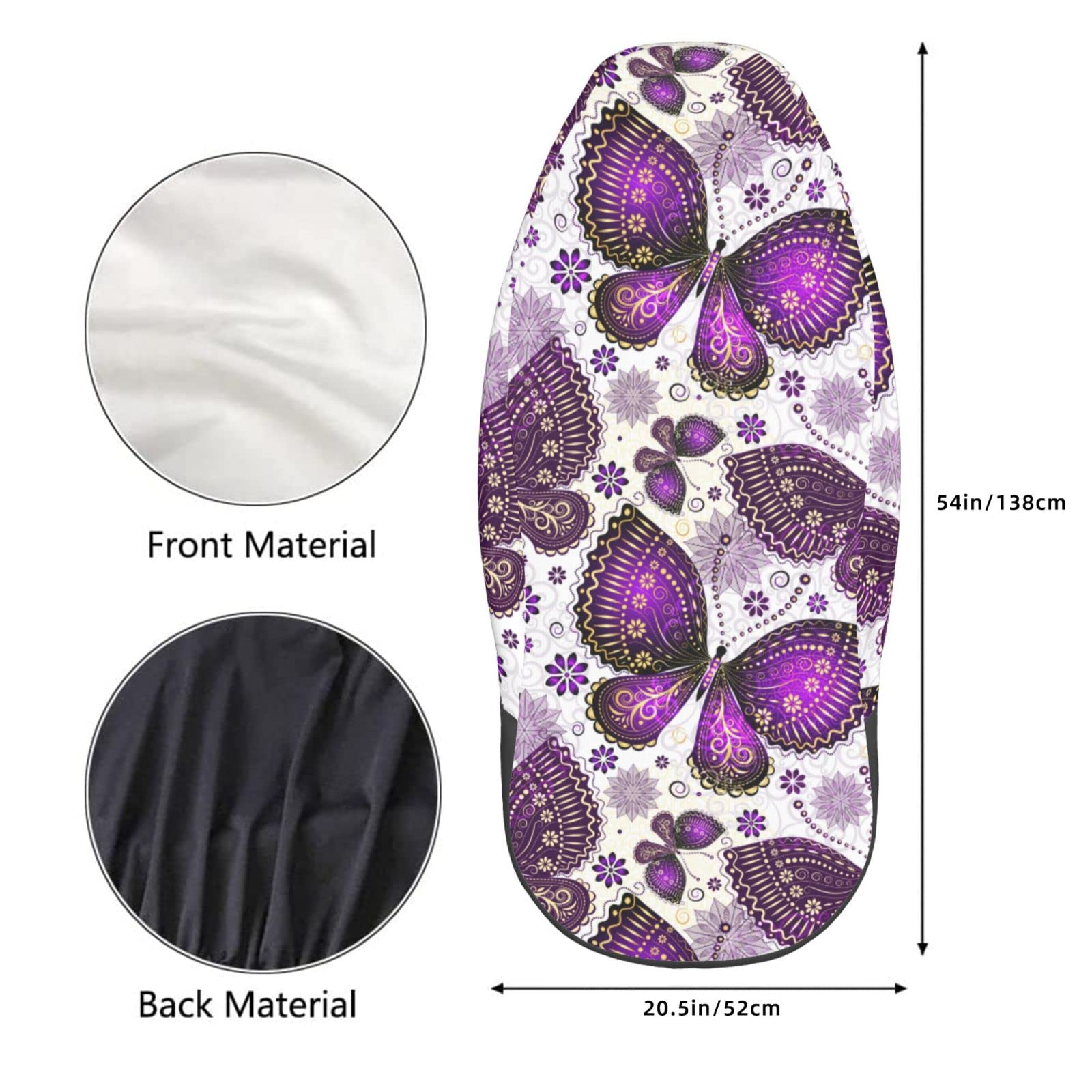 Premium Delerain 2-Piece Car Seat Covers with Butterfly Design - Universal Fit for Most Cars, SUVs, Sedans & Trucks - Interior Protection & Style Upgrade for Daily Commute, Road Trips & Family Travel