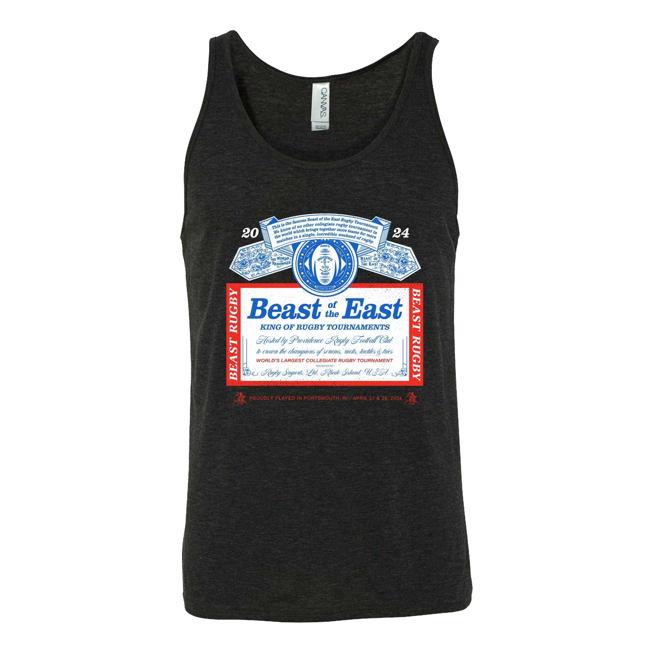 BOE '24 King of Rugby Tank Top - Breathable Quick-Dry Performance Shirt for Rugby Training & Sports - Perfect for Rugby Matches, Gym Workouts, and Outdoor Activities