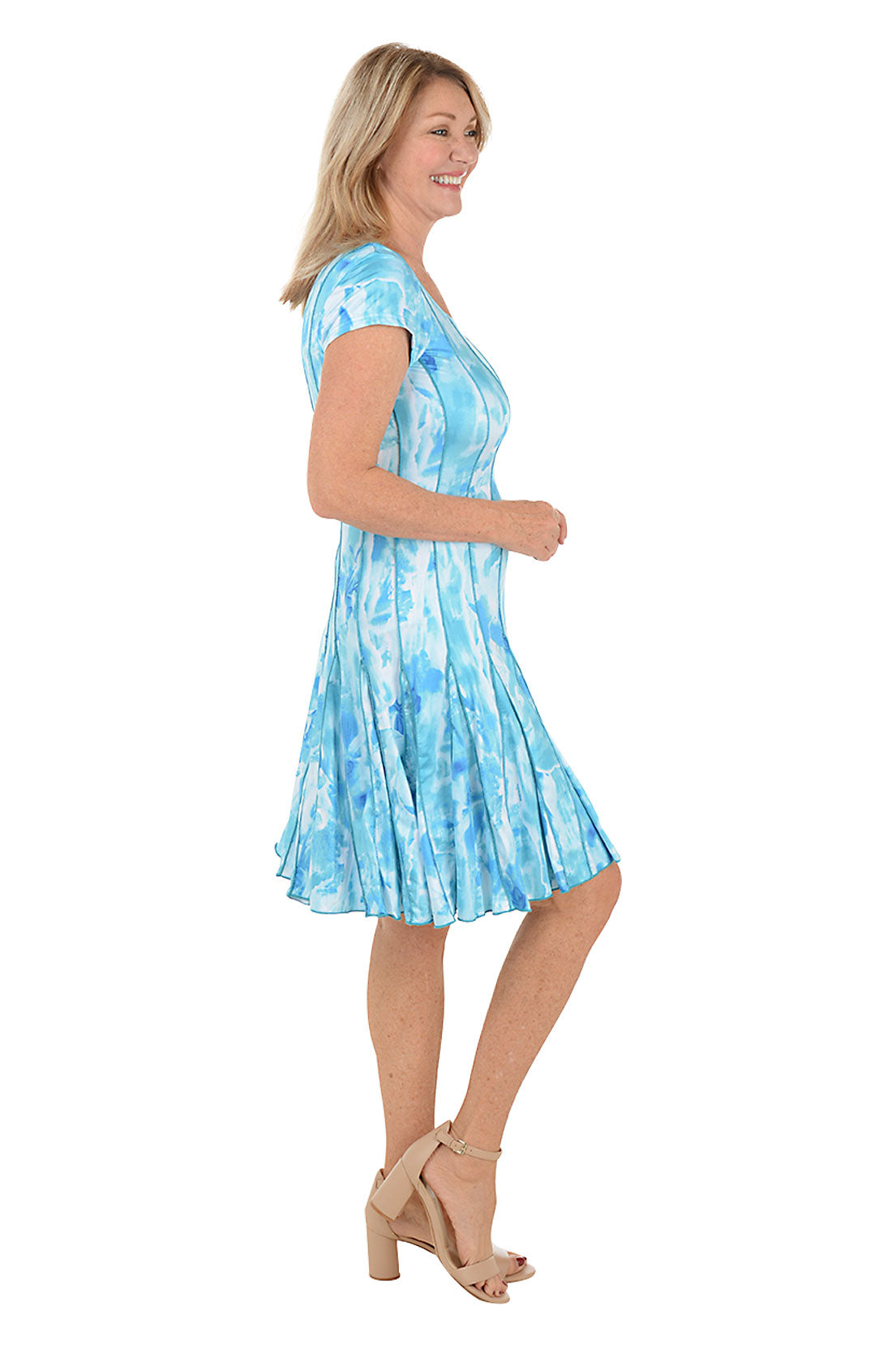 UPF50+ Sun Protection Fit & Flare Dress - Breathable Summer Dress for Women, Beach Cover Up, Garden Party, Outdoor Brunch