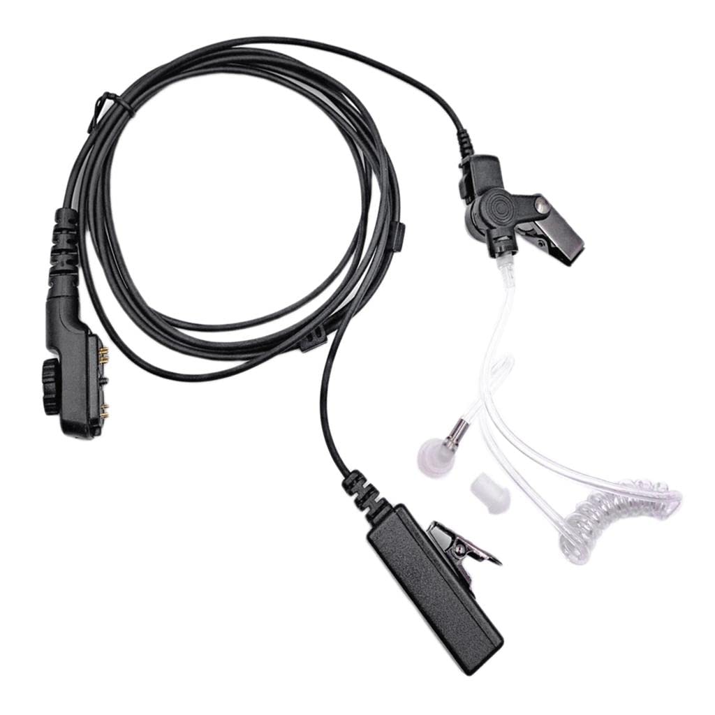 LOOM TREE® Air Tube Earpiece Headset with Mic for Hytera HYT PD700 PD700G PD702 | Two-Way Radio Communication Accessories | Durable Headset for Security, Construction & Event Staff | Clear Audio for Professional Use