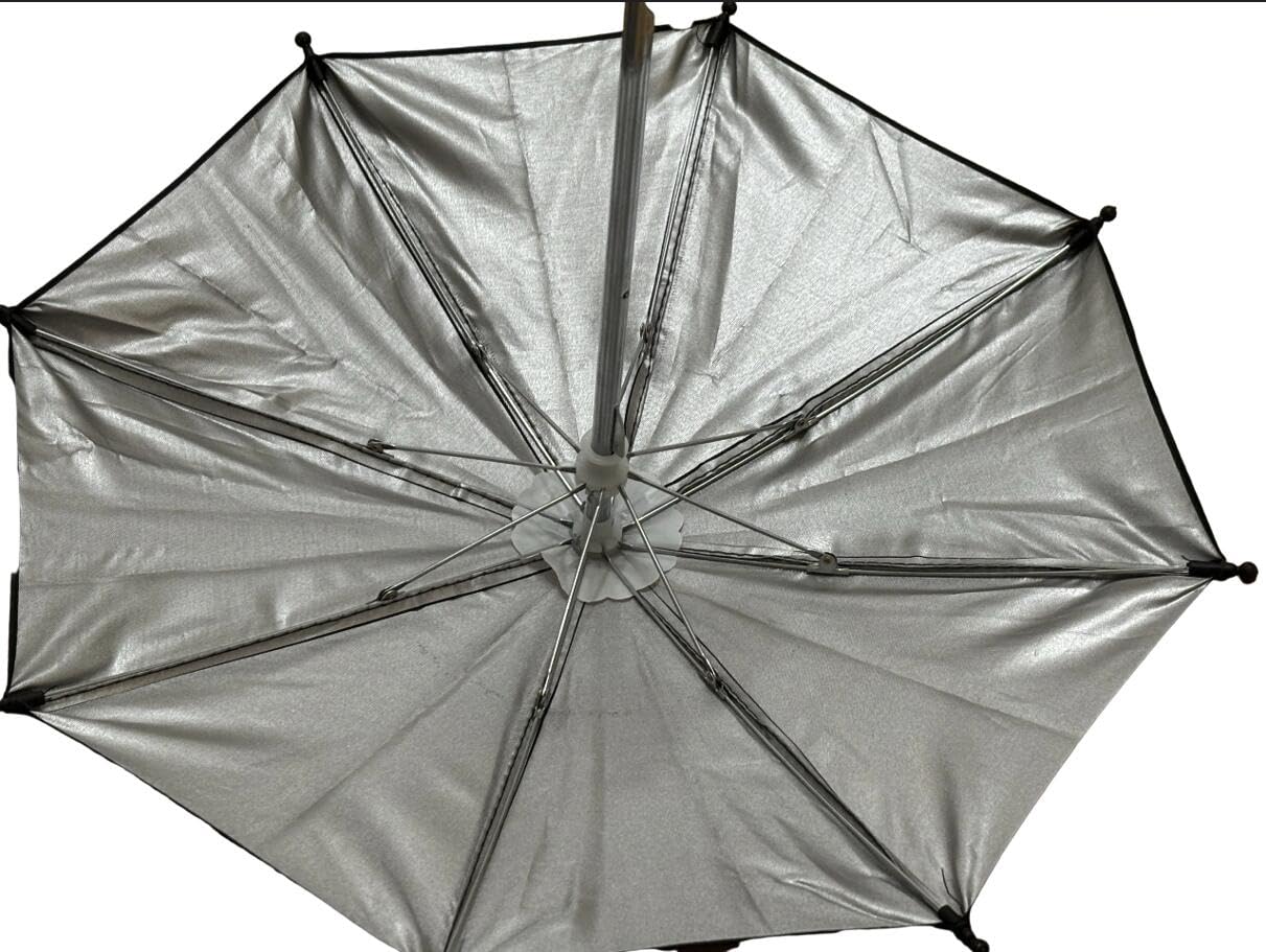 360° Swivel Camera Umbrella with Hot Shoe Mount - 37cm Sun & Rain Protection for DSLR Cameras - Perfect for Outdoor Photography, Vlogging & Rainy Day Shoots