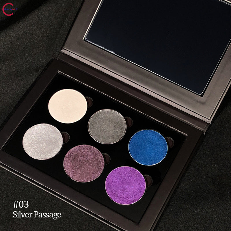 Gothic Eyeshadow Palette - 6 Highly Pigmented Matte & Shimmer Shades in Red & Black | Perfect for Halloween, Cosplay, and Dramatic Evening Looks