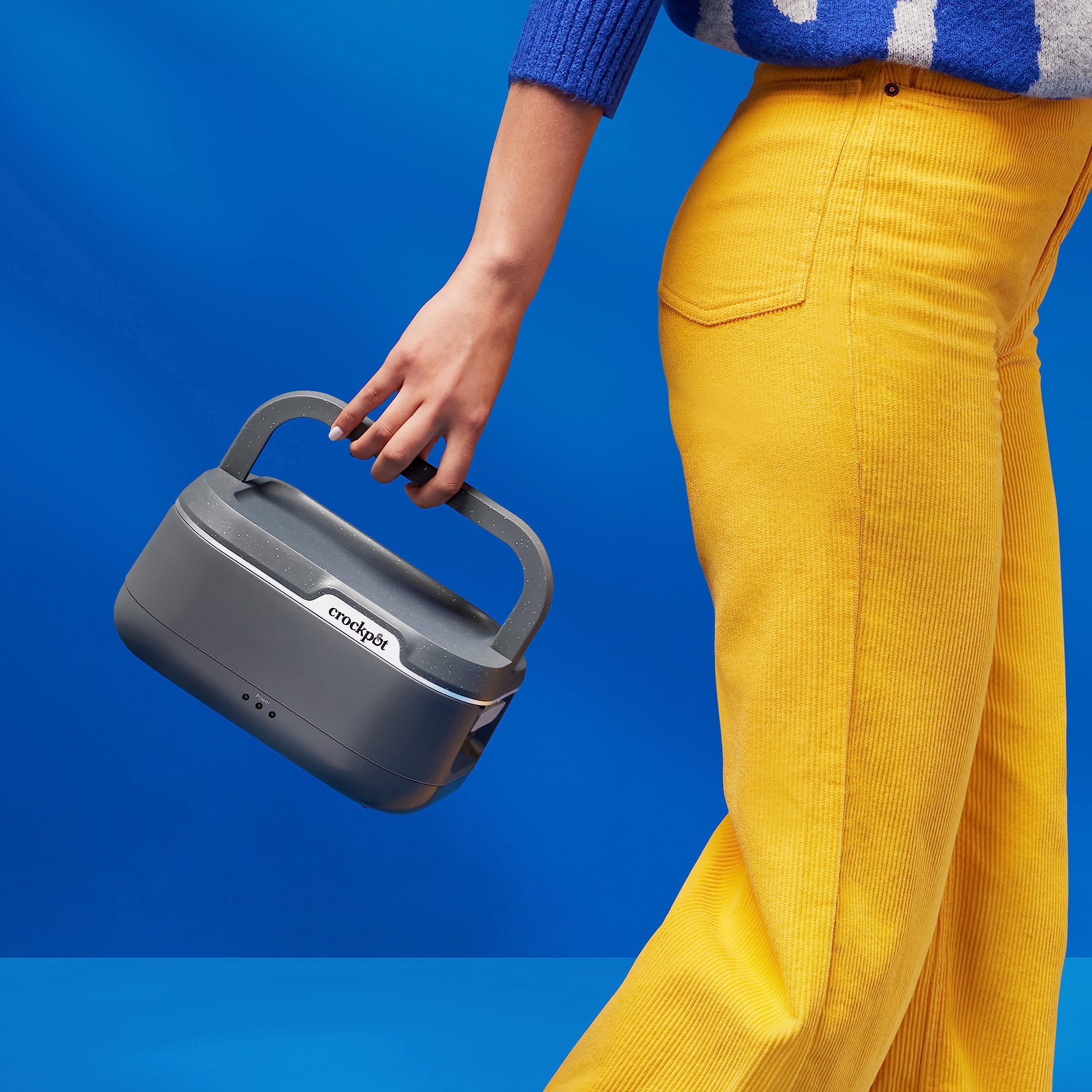 Crockpot GO Electric Lunch Box - Portable Heated Food Container for Office, Travel & School | BPA-Free, 20oz Capacity, USB Rechargeable | Keep Meals Warm Anywhere