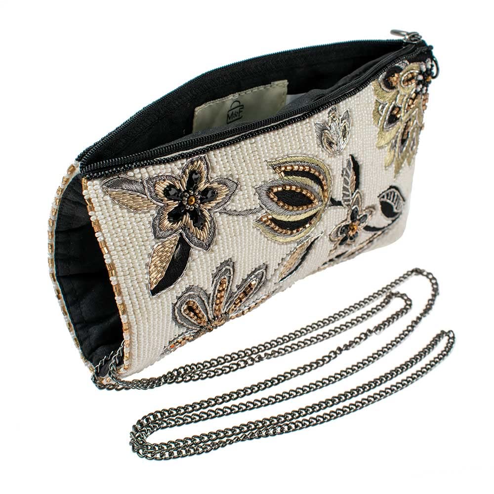 Mary Frances Breezy Crossbody Phone Bag for Women - Stylish Ivory Leather Small Shoulder Purse with Adjustable Strap, Perfect for Travel, Shopping & Everyday Use