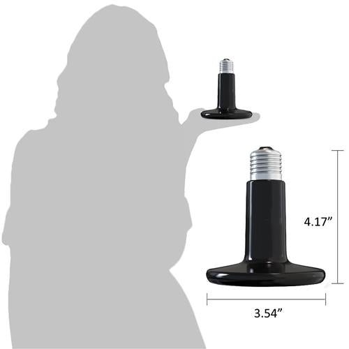 75W Reptile Heating Lamp & Heat Emitter Set - Perfect for Terrariums, Snake Tanks & Lizard Habitats