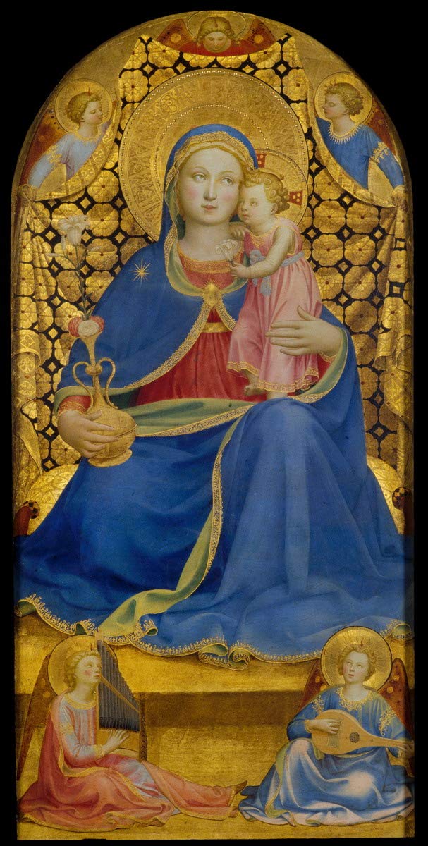 Berkin Arts Fra Angelico Virgin of Humility Giclee Print - Famous Renaissance Painting Reproduction on Premium Paper - Fine Art Wall Decor for Living Room, Bedroom & Office