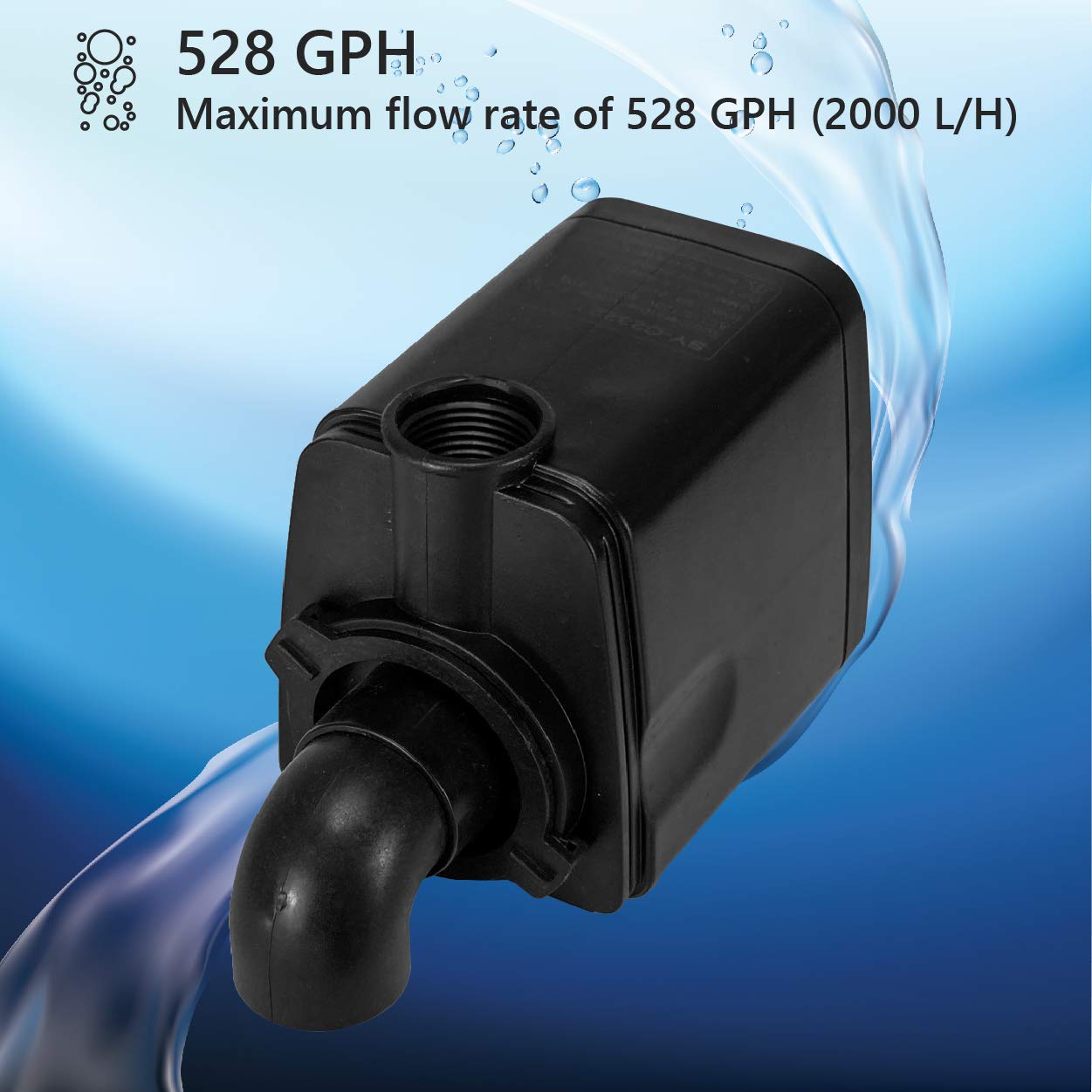 Best Indoor Hydroponic Water Pump for Home Gardening - High Efficiency Quiet Submersible Pump for Hydroponics, Aquaponics & Indoor Herb Gardens
