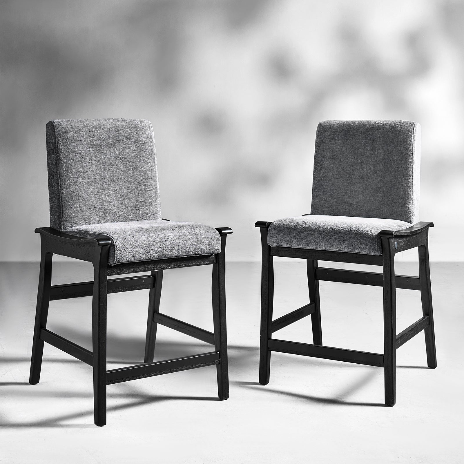 Modern Upholstered Counter Stool with Quick Shift to Dining Chair - Versatile Kitchen Island, Bar & Dining Room Seating for Home & Restaurant Use