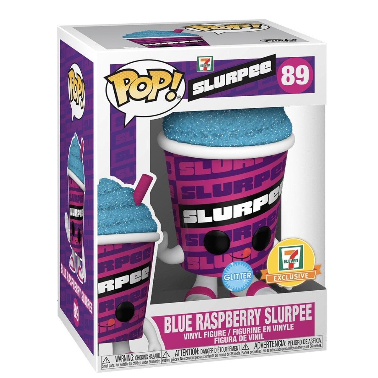 7-Eleven Blue Raspberry Slurpee Glitter Pop! Vinyl Figure - Ad Icons Collectible - Perfect for Office Decor, Pop Culture Displays & Anime Merchandise Collections
