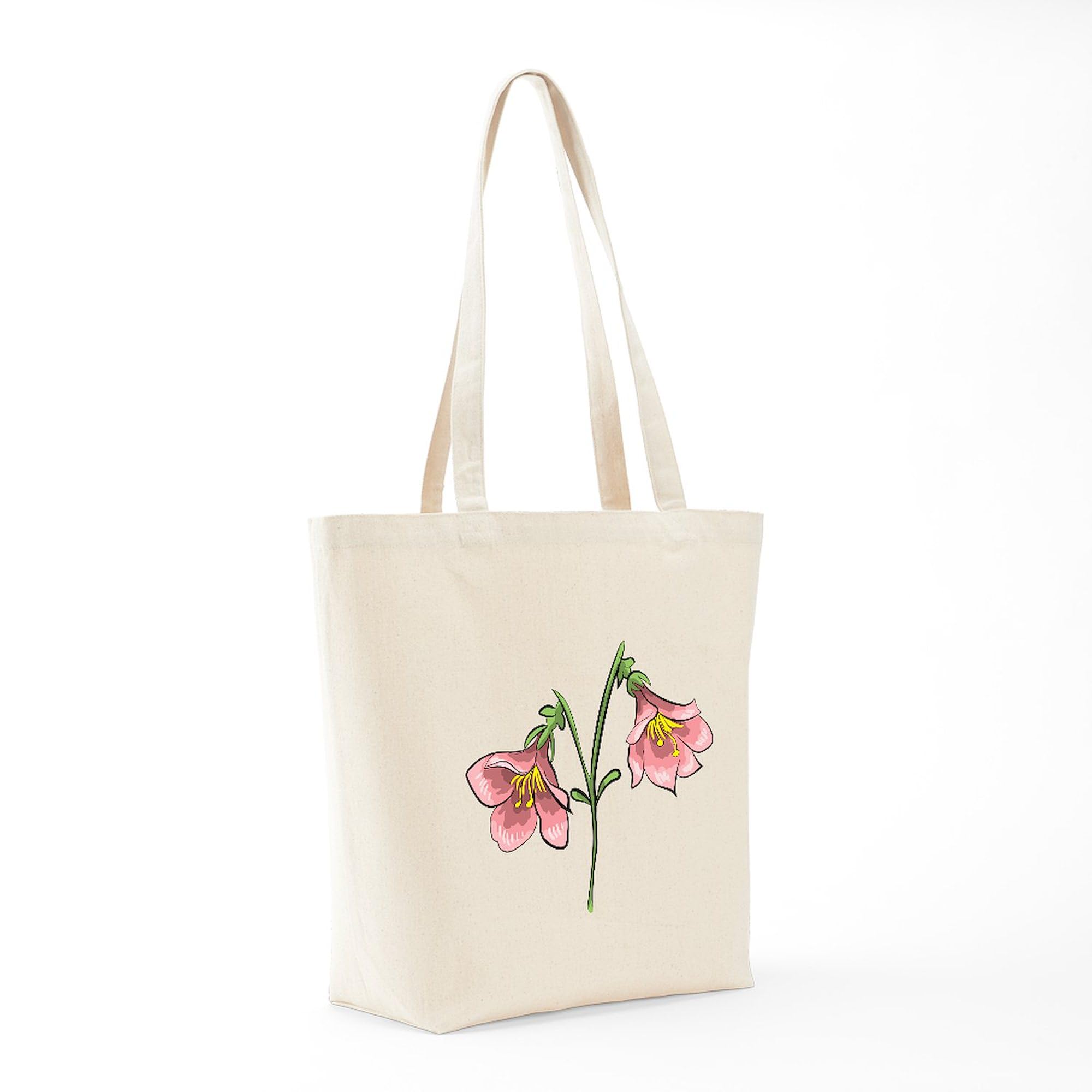 Linnea Flower Tote Bag - Natural Canvas Reusable Shopping Bag for Groceries, Beach & Daily Use | Eco-Friendly Cotton Tote by CafePress