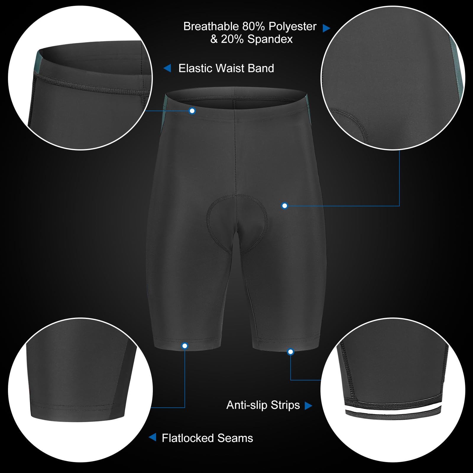 Lixada Men's Cycling Jersey & Padded Shorts Set - Quick-Dry, Breathable Bike Clothing for Summer - Perfect for Road Biking, Mountain Cycling & Outdoor Sports
