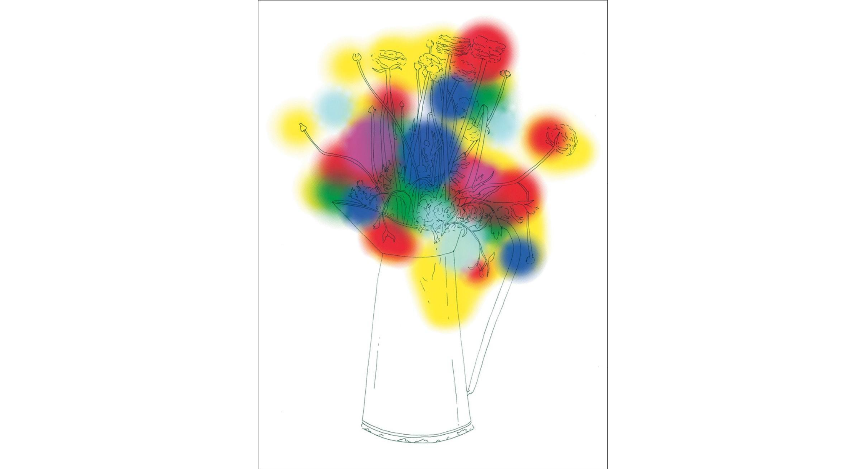 Nicolas Party Flowers and a Few Colors - Vibrant Art Prints for Home Decor & Office Wall Art