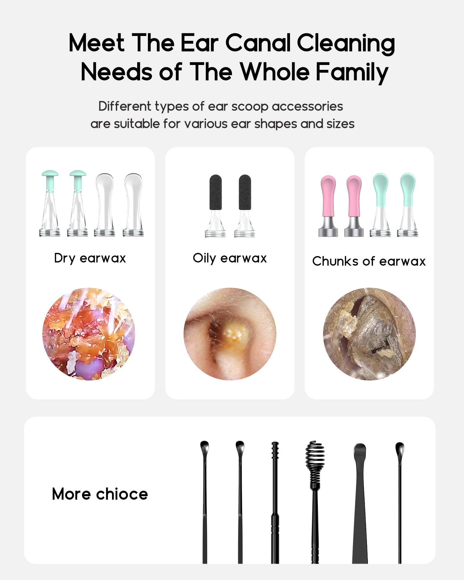 Bebird C3 Ear Wax Removal Camera - 1080P HD Ear Canal Cleaner with 7 Earpicks, 10 Replacement Tips & 3 Inspection Kits | Safe Ear Wax Cleaning Tool for Adults & Kids | Perfect for Home Use, Travel & Daily Ear Hygiene Care