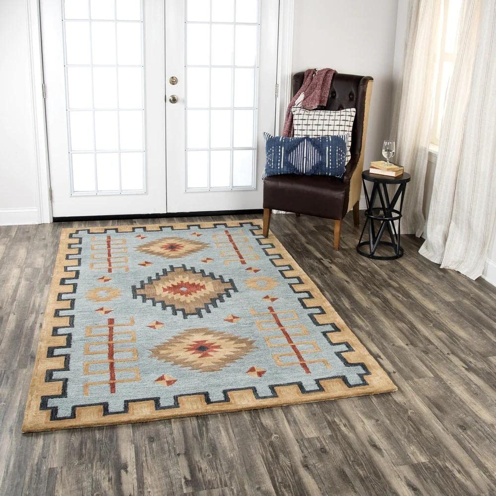 Southwest Area Rug 3x5 ft - Native American Geometric Pattern Modern Home Decor for Living Room, Bedroom & Office