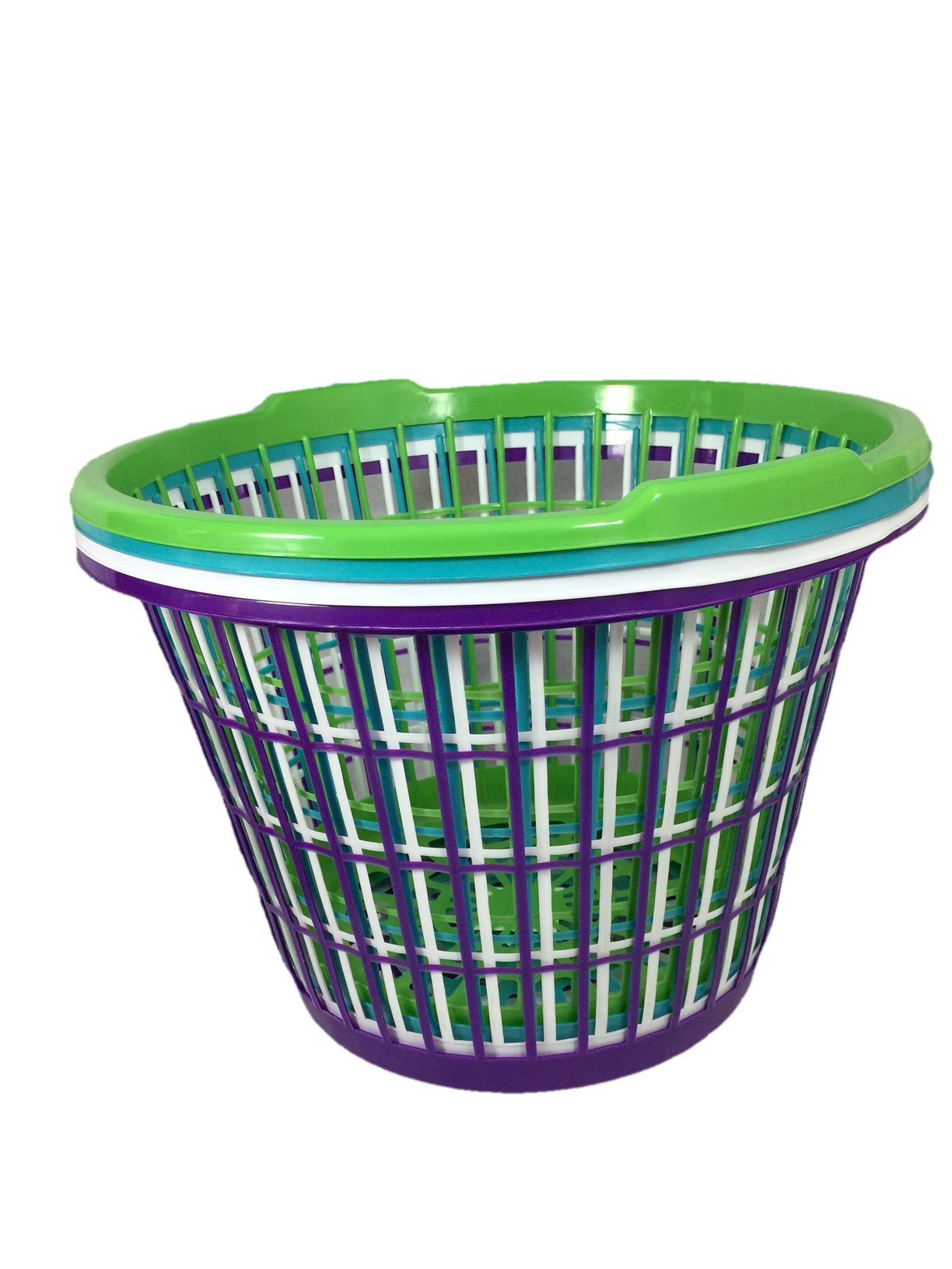 4-Pack Colorful Plastic Laundry Baskets (1 Bushel) for Home & Dorm