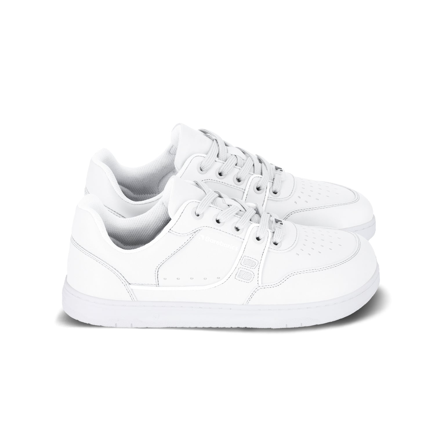 Barefoot Sneakers Barebarics Arise All White - Minimalist Running Shoes for Natural Movement & Gym Workouts