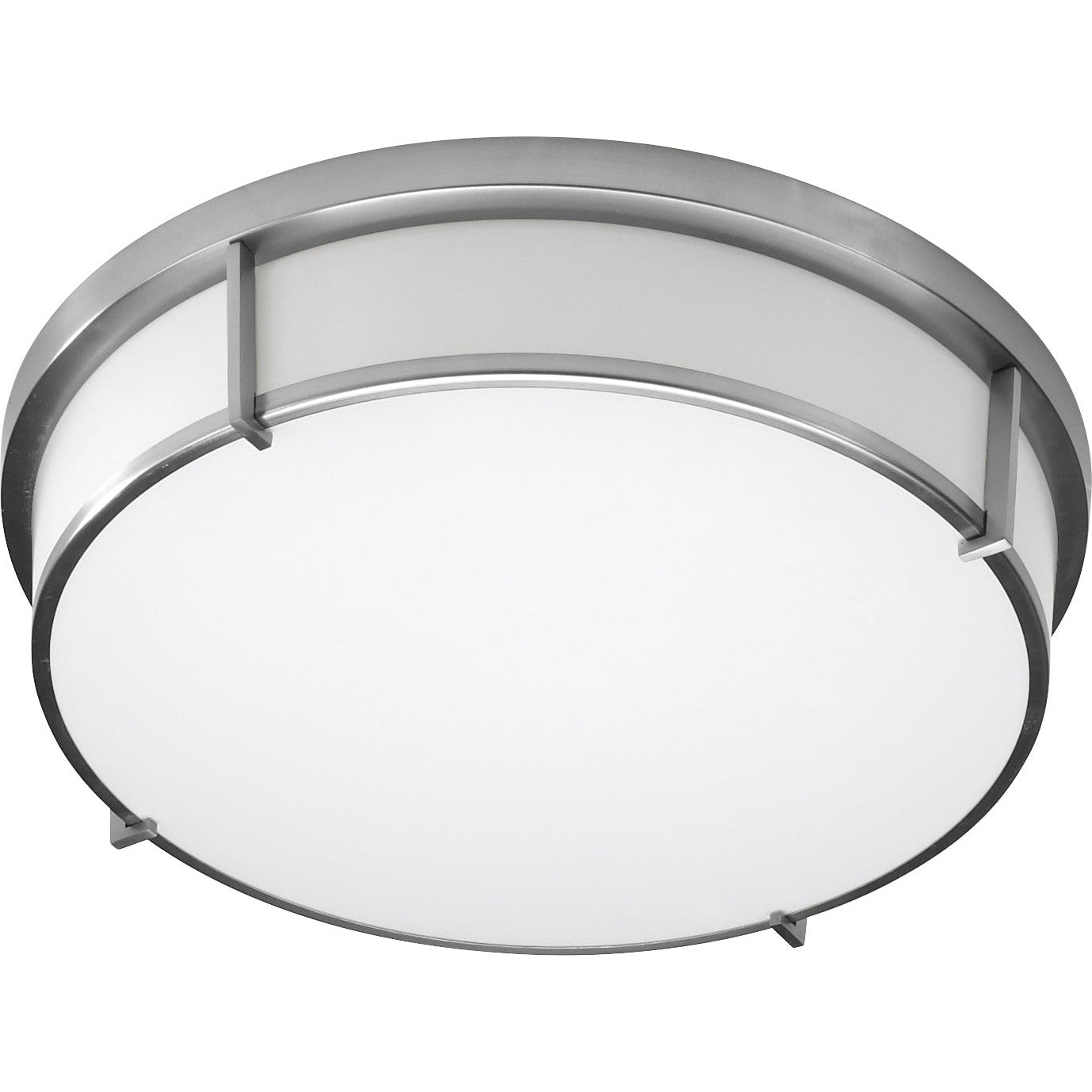 Oxygen Io 3 689 24 Modern Ceiling Mount Light Fixture in Satin Nickel Finish - Perfect for Living Room, Bedroom & Kitchen Lighting