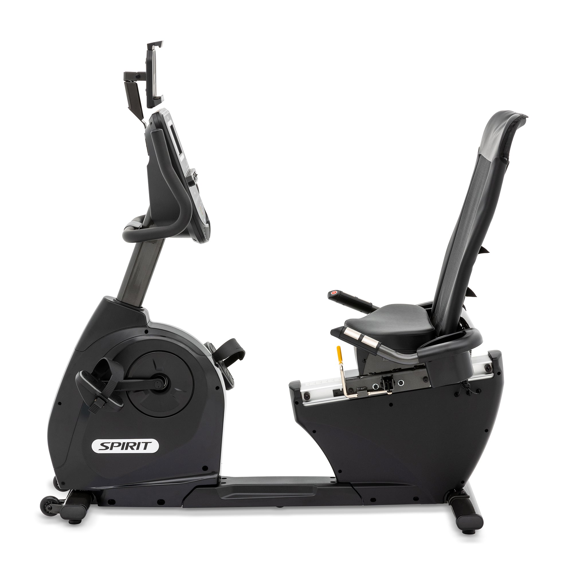 Spirit XBR95 Recumbent Exercise Bike for Home Gym - Low Impact Cardio Workout Machine for Seniors & Physical Therapy - Compact Indoor Cycling Bike with Adjustable Seat & LCD Display