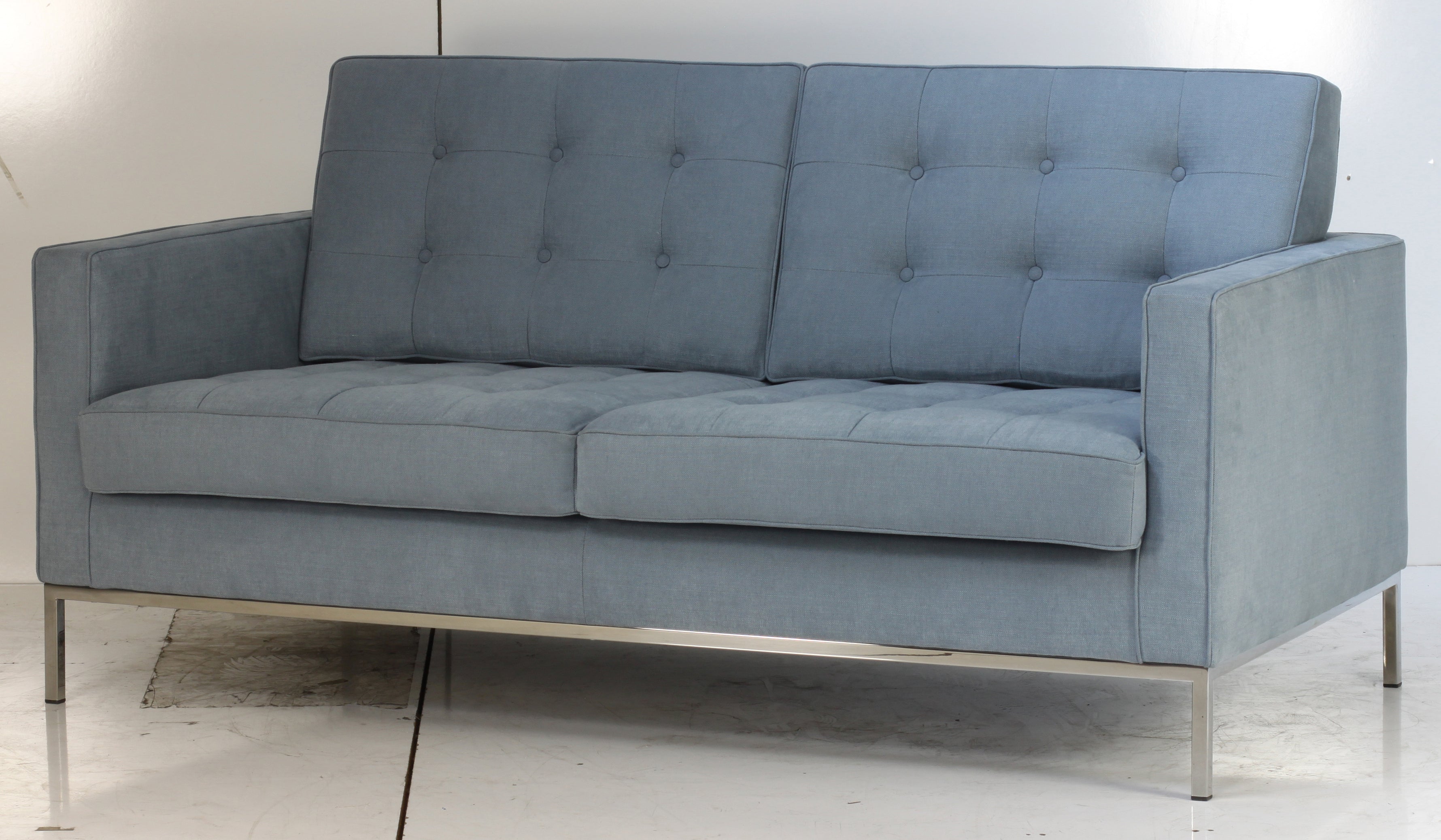 Florence Knoll Two-Seat Sofa - Modern Loveseat for Living Room, Office & Lounge - Mid-Century Design with Premium Upholstery