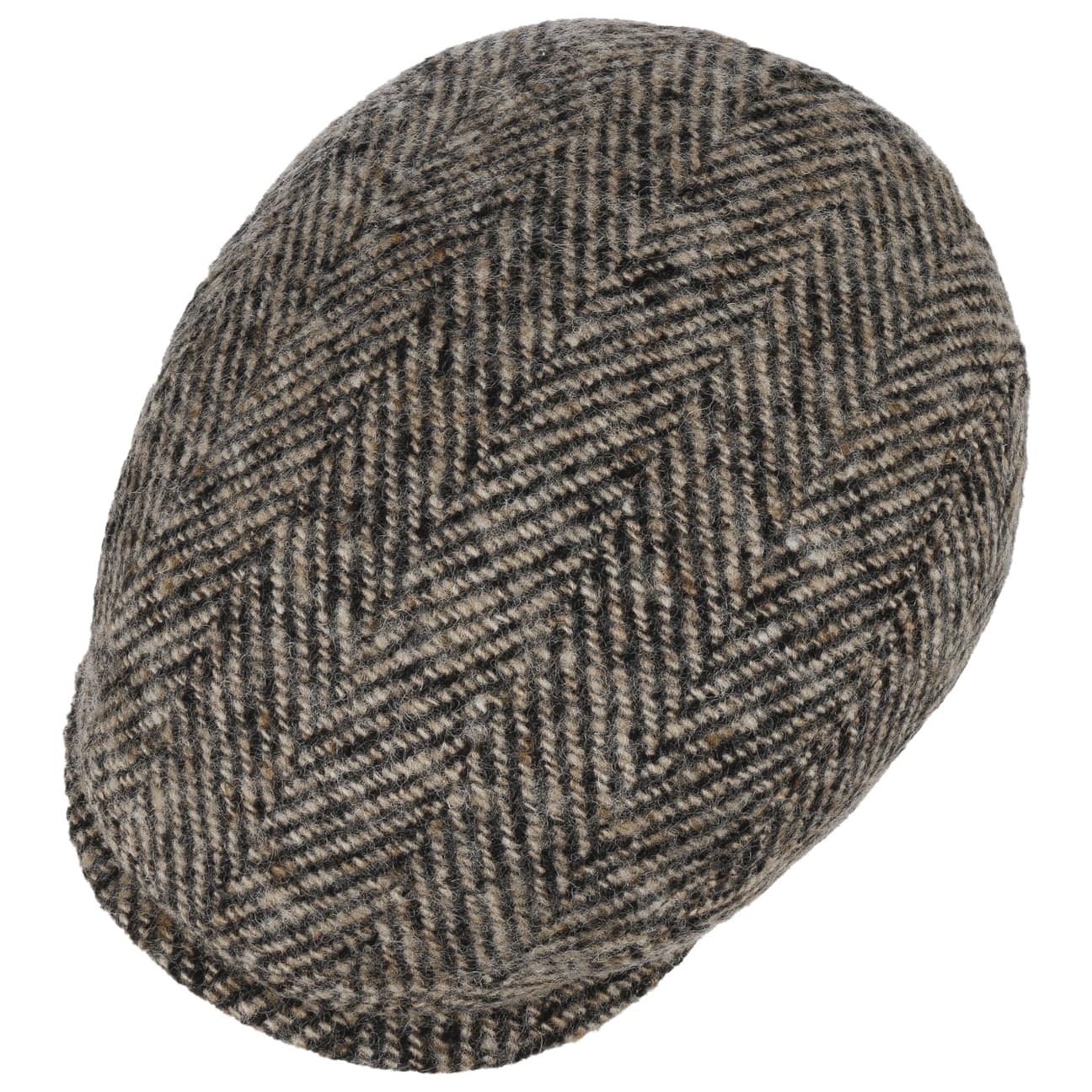JJ Hats Men's Herringbone Virgin Wool Driver Cap - Classic Vintage Style for Outdoor Activities, Driving, and Casual Wear