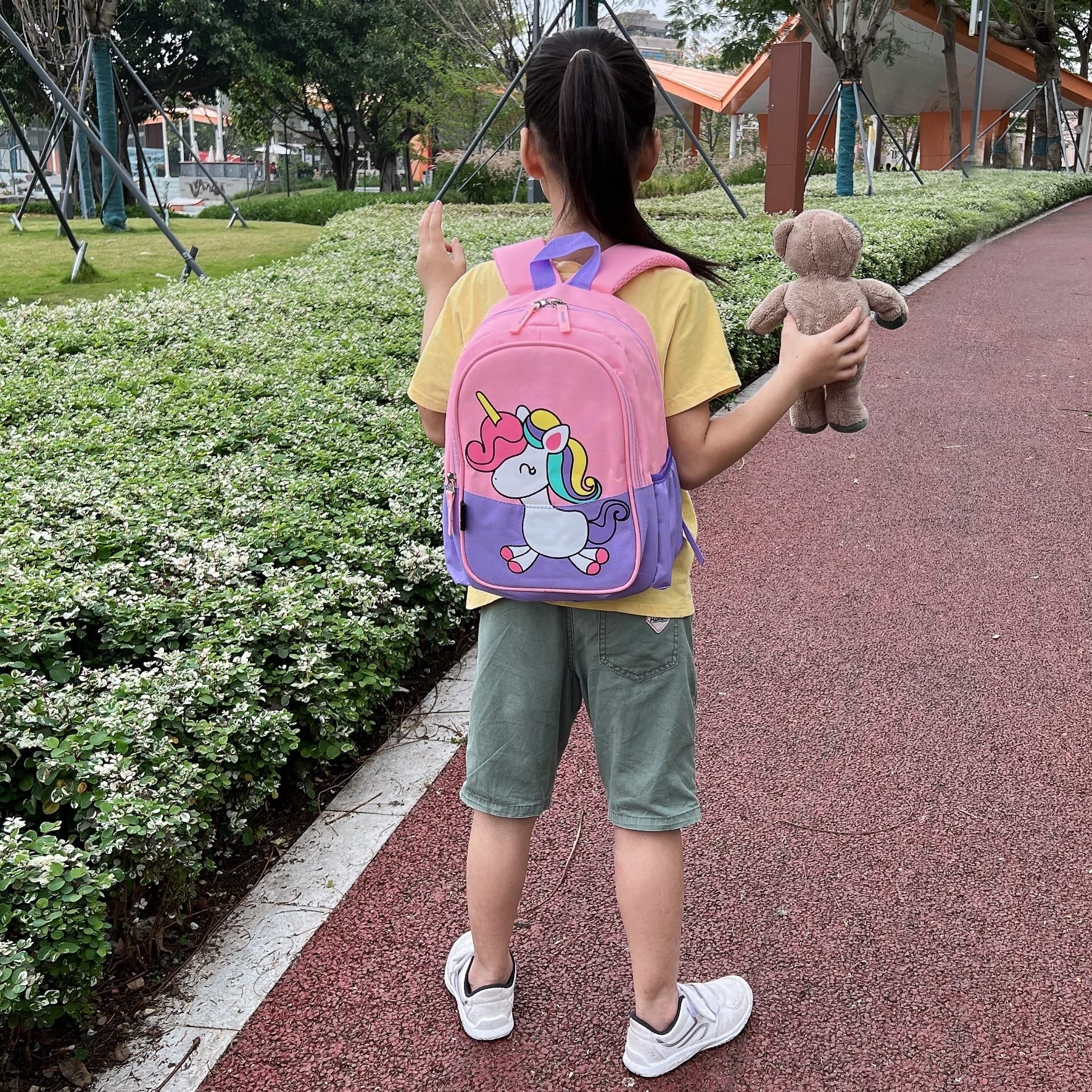 **CHERUBIC Toddler Backpack - Waterproof Cute Small Preschool Backpack for Boys & Girls, Lightweight Kids Travel Backpack with Cartoon Design - Perfect for Daycare, School, and Family Trips**