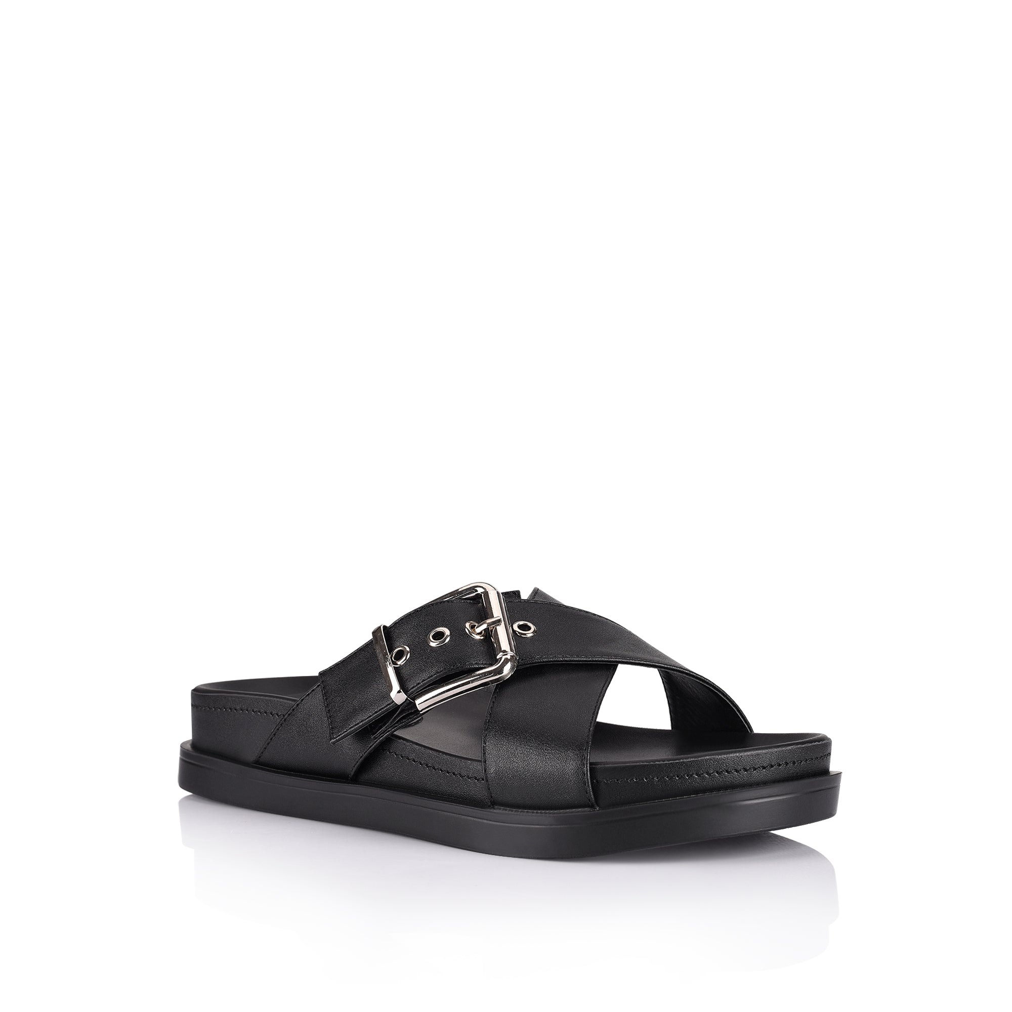 Oscar Chunky Slides for Women - Comfortable Black Platform Sandals for Summer | Casual Walking, Beach, Poolside, and Everyday Wear