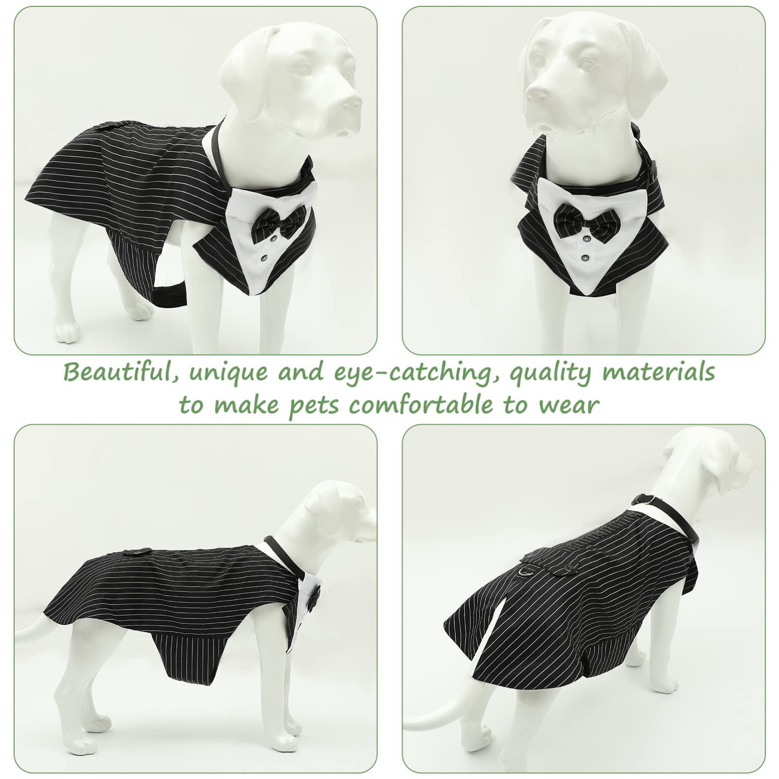 Balacoo 1 Set Durable Dog Costume Suit with Adjustable Bandana Collar - Wedding Pet Outfit for Small & Large Dogs, Kitten Accessories | Perfect for Pet Banquets, Parties & Photo Shoots