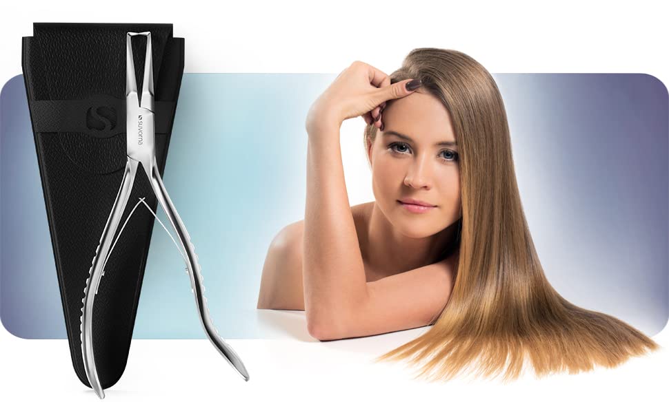 **Suvorna Professional Microlinks Hair Extensions Kit with Micro Ring Plier - Japanese Steel Loop & Styling Tool for Micro Link, Feather & Beads (Perfect for Salon, Bridal & Everyday Styling)**