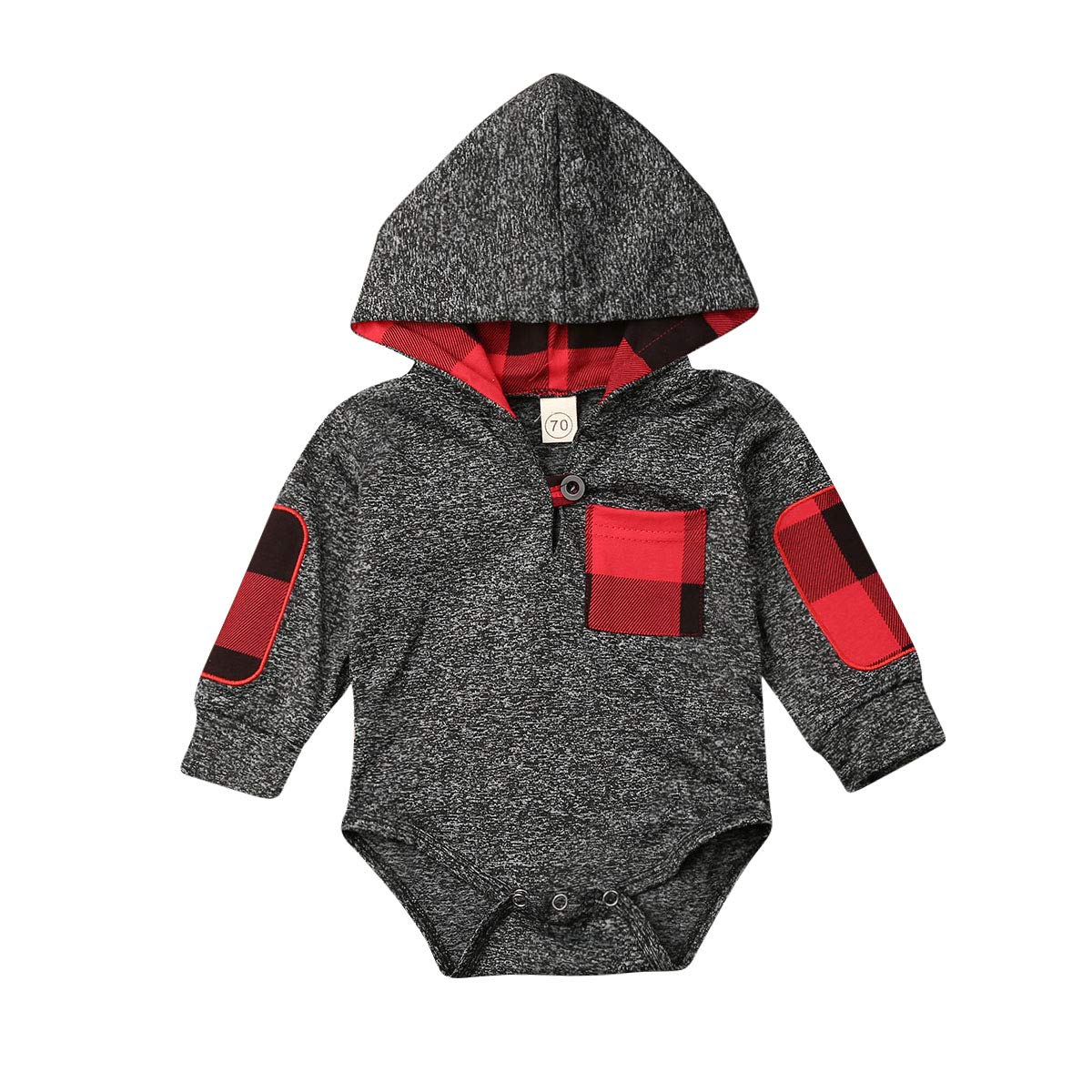 ZAXARRA Unisex Baby Boys & Girls Fleece Romper Jumpsuit - Long Sleeve Hooded Outfit for Autumn & Winter - Cozy Casual Wear for Infants & Toddlers - Perfect for Playdates, Family Outings & Photo Shoots