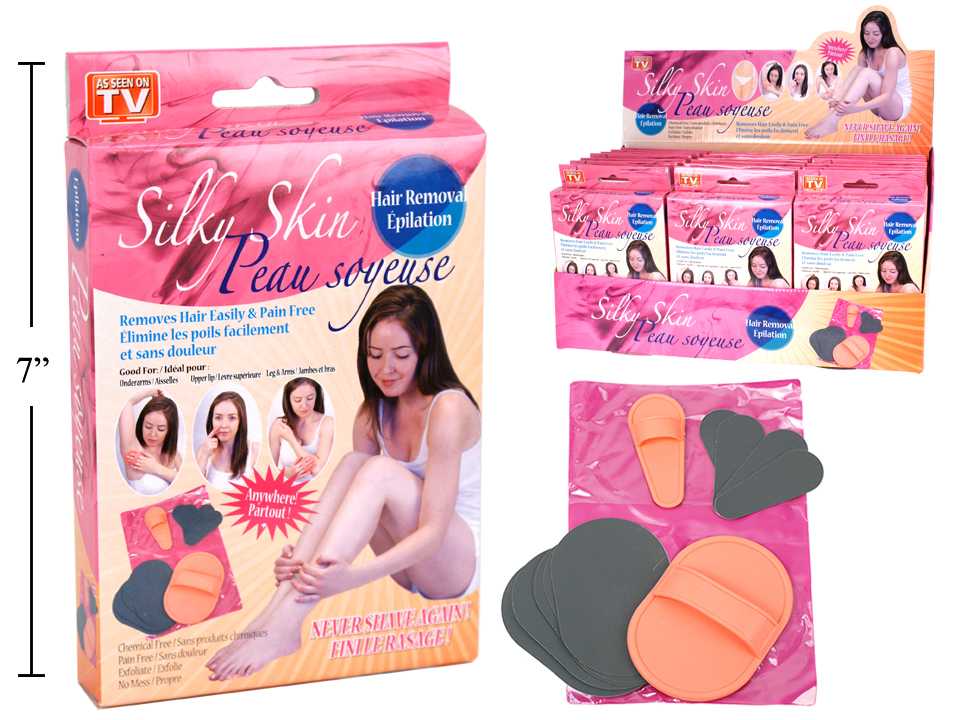 AS SEEN ON TV Silky Skin Hair Removal - Painless Hair Remover for Women & Men - Smooth Skin at Home - Perfect for Legs, Arms, Bikini Area & Underarms