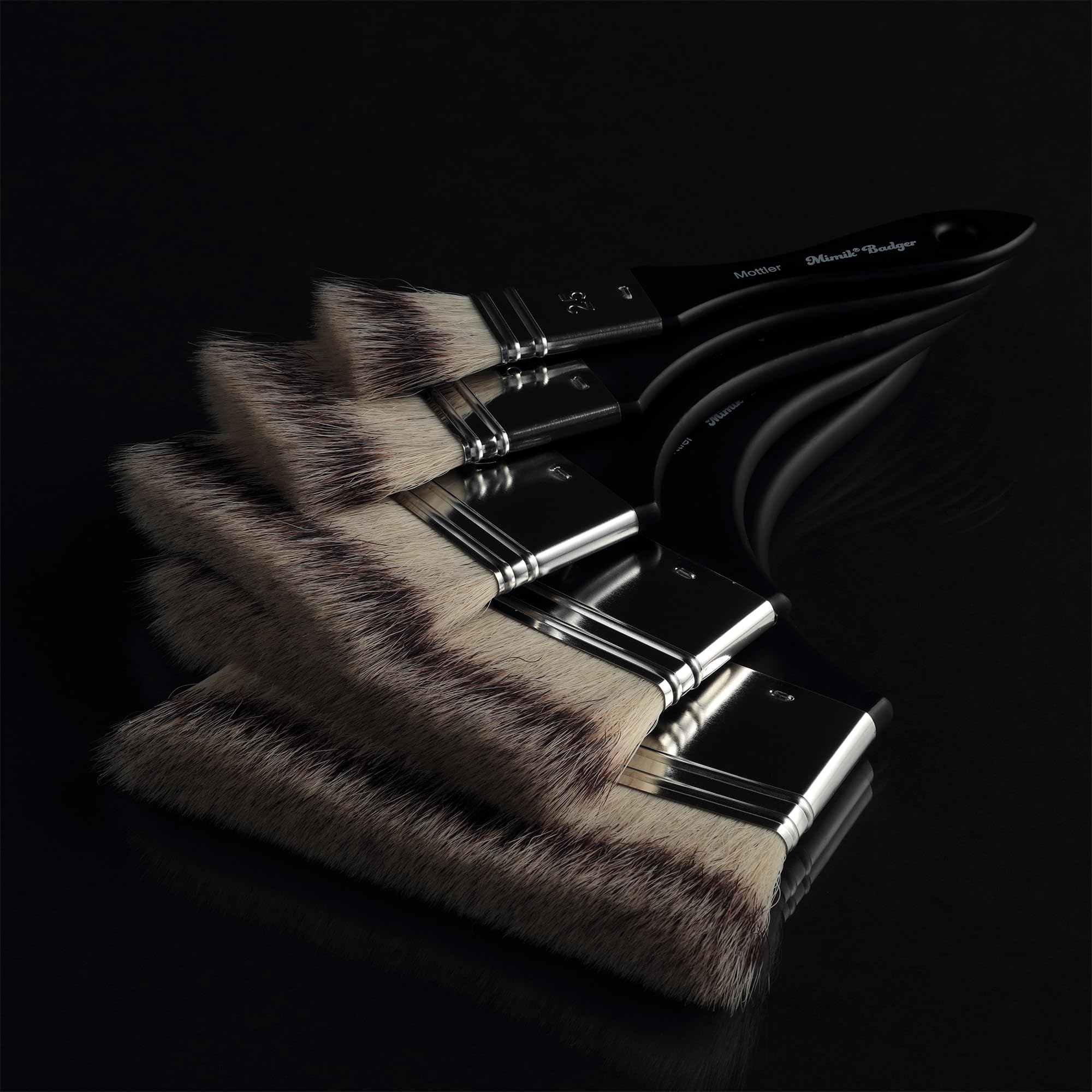 Creative Mark Mimik Synthetic Badger Mottler Brushes - Eco-Friendly Artist Brushes for Oil, Acrylic, Watercolor Painting - 1