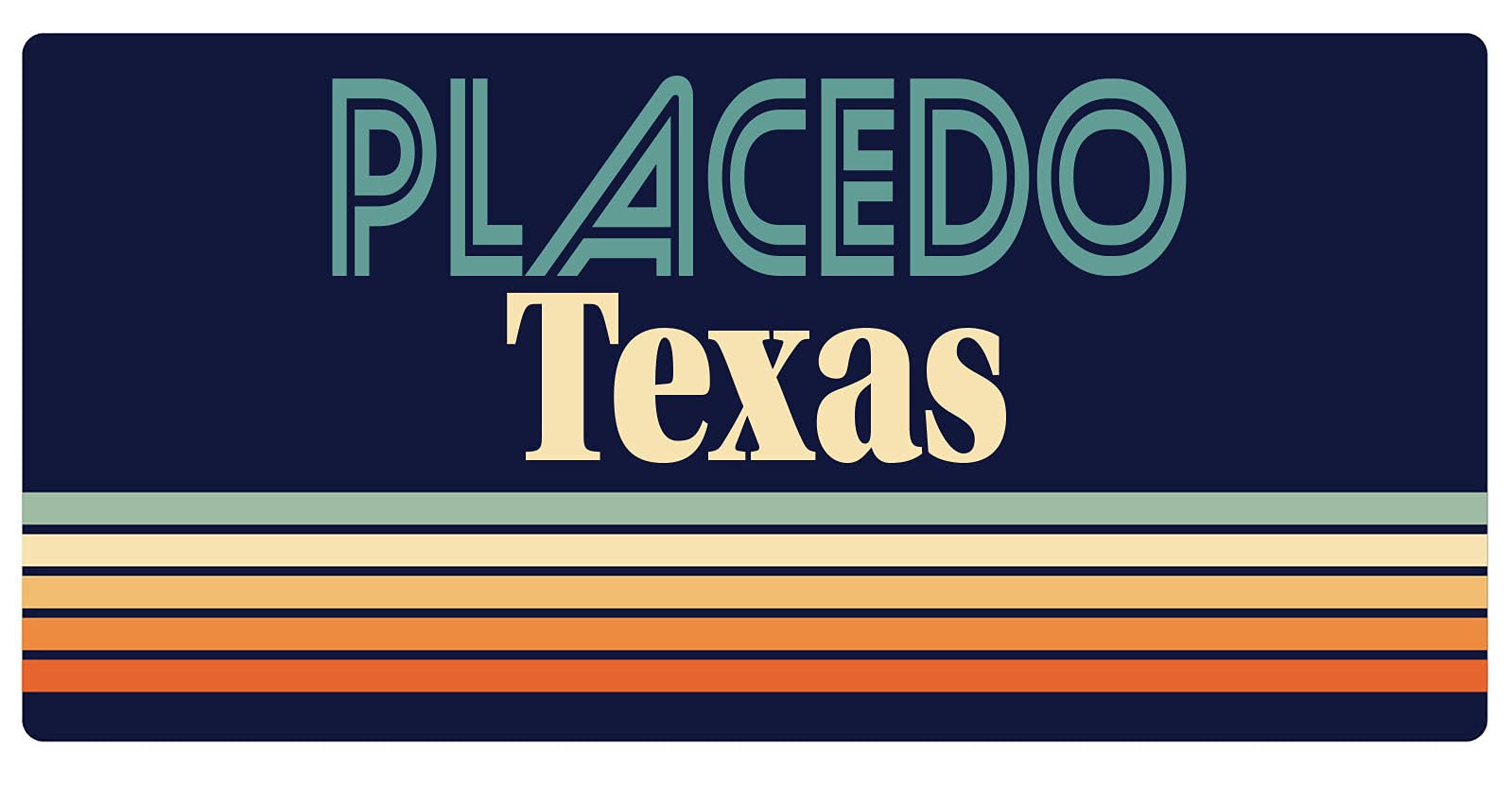 Placedo Texas 5 x 2.5-Inch Retro Fridge Magnet - Vintage Style Decorative Refrigerator Magnet for Kitchen, Office & Home Decor