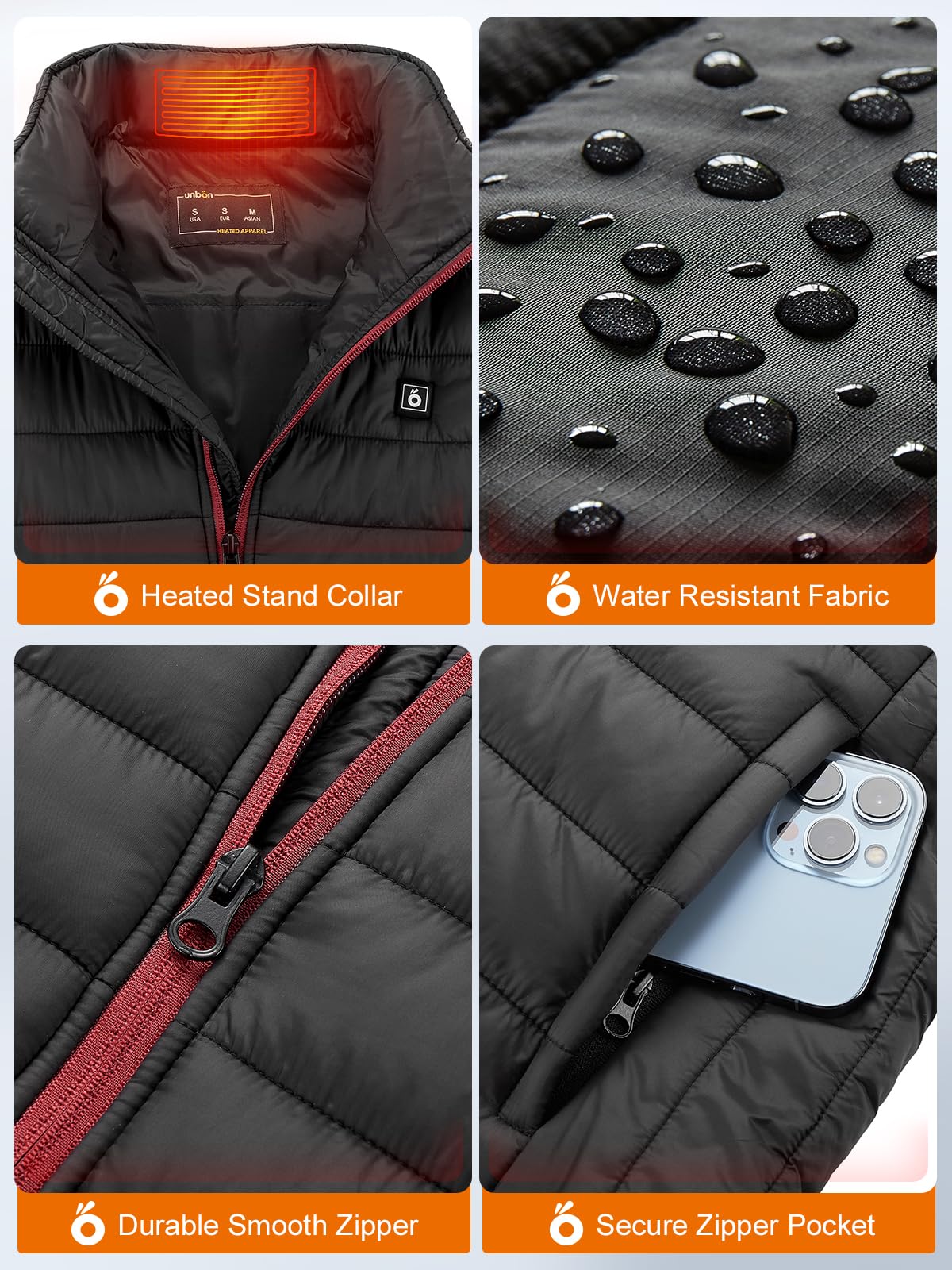 Rechargeable Heated Vest for Men & Women - Battery-Powered Winter Jacket with USB Heating - Perfect for Outdoor Activities, Hiking & Cold Weather