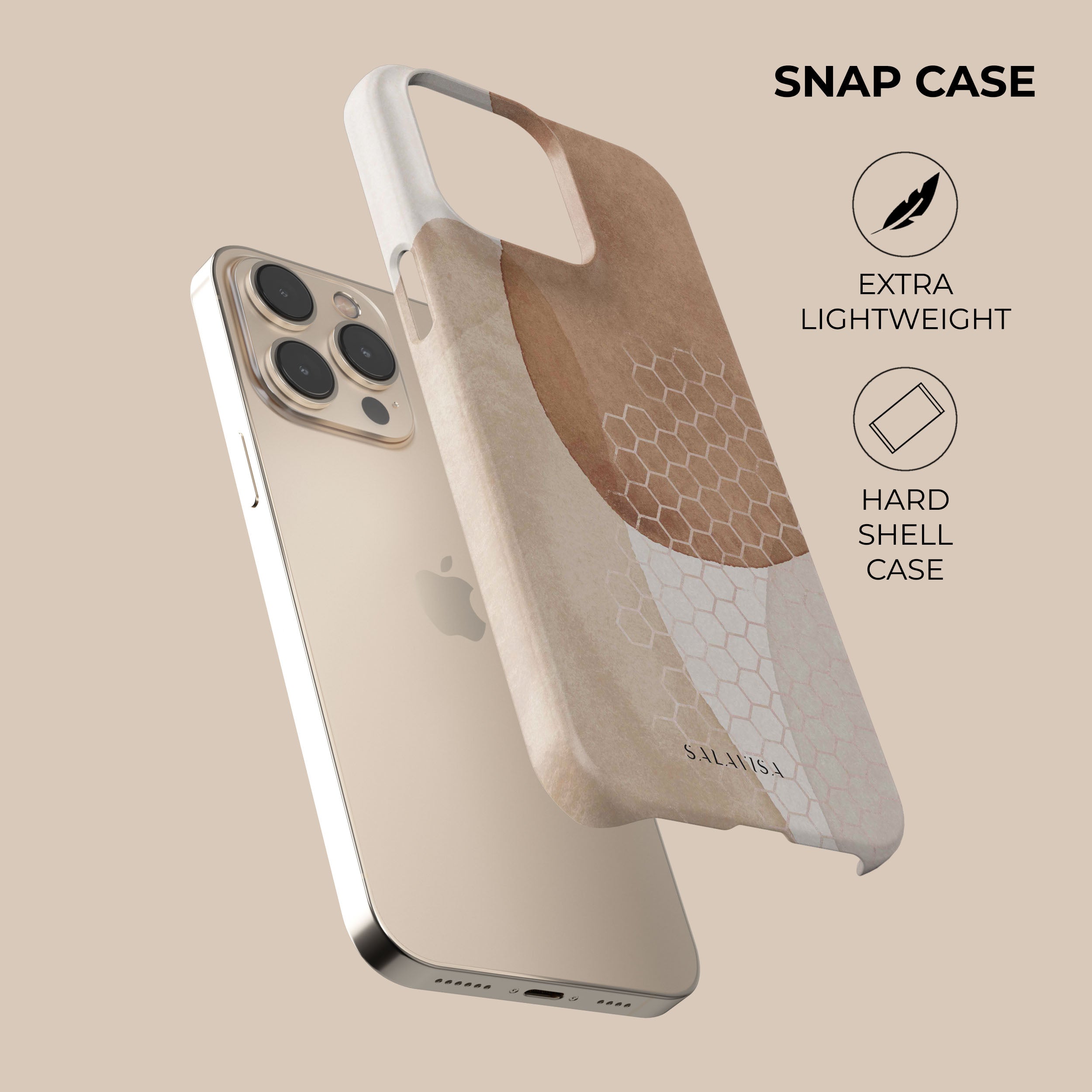 Premium Beige Phone Case - Slim Protective Cover for iPhone & Samsung | Perfect for Everyday Use, Travel & Work