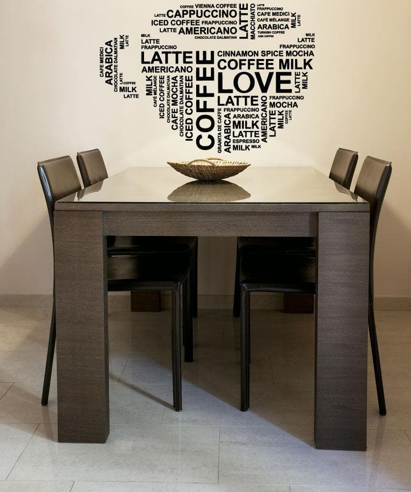 Vinyl Wall Decal Sticker - Coffee Lover Quote Art for Kitchen & Office Decor - Removable DIY Home Decoration (Style #5162) - Perfect for Coffee Shops, Cafés and Gift Ideas