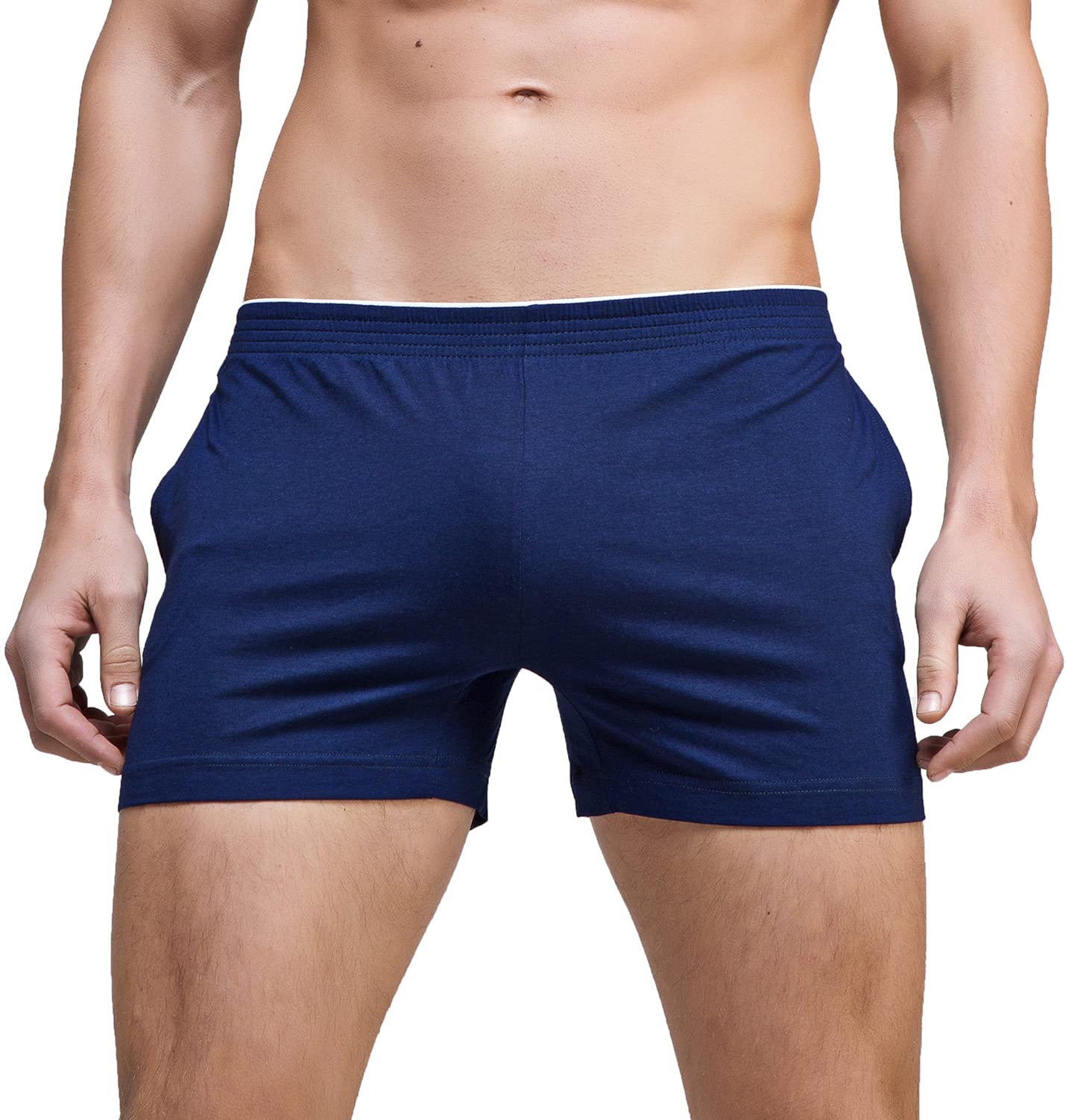 Men's Soft Lounge Pajama Shorts with Pockets - Comfortable Sleepwear for Relaxing at Home, Lounging & Summer Nights