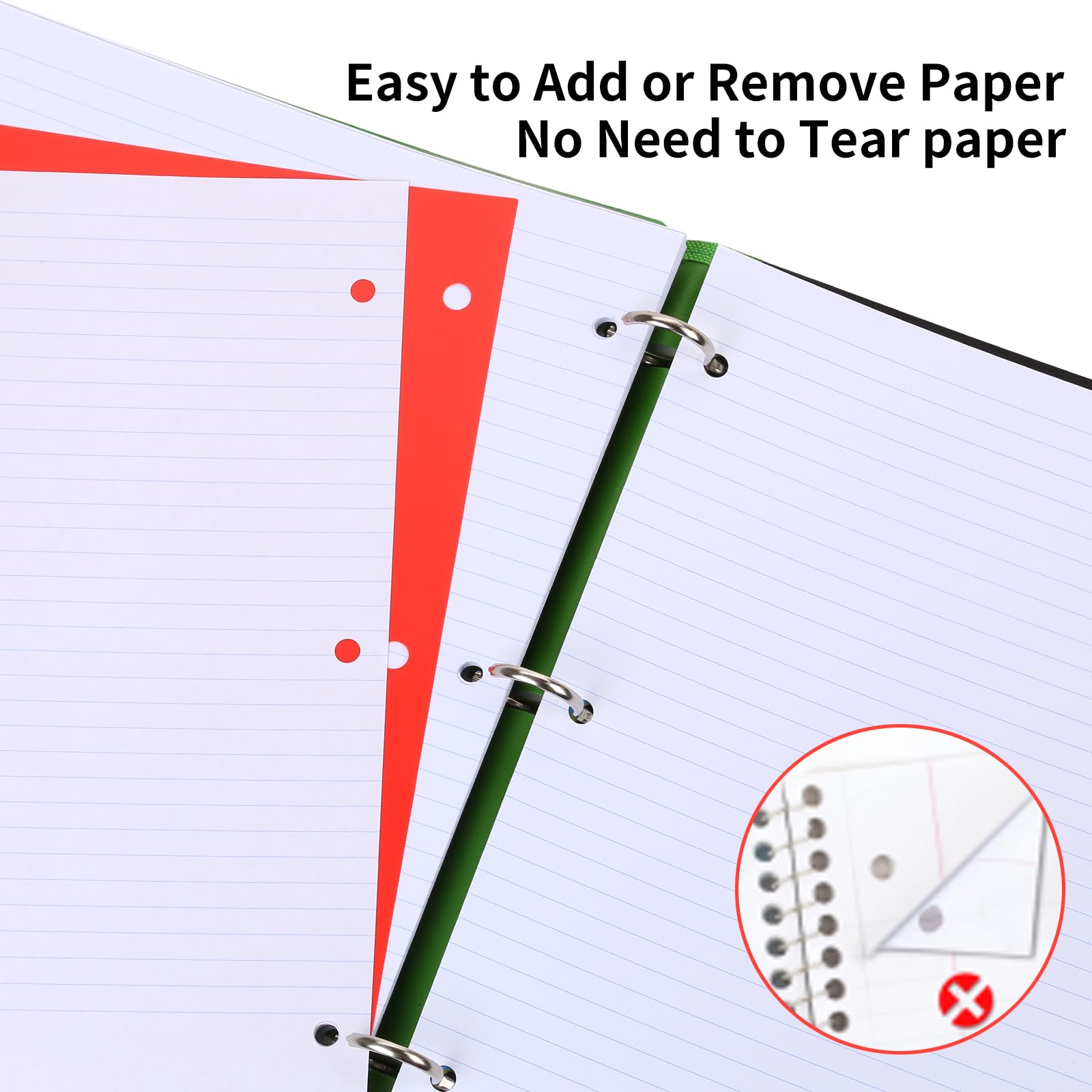 Refillable 3-Ring Binder Notebook - 1 Inch Flexible Pivotable Folder with Dividers & Pockets | Soft Foldable Binder for School, Office & Organizing (Pink) | Perfect for Students, Professionals & Note-Taking
