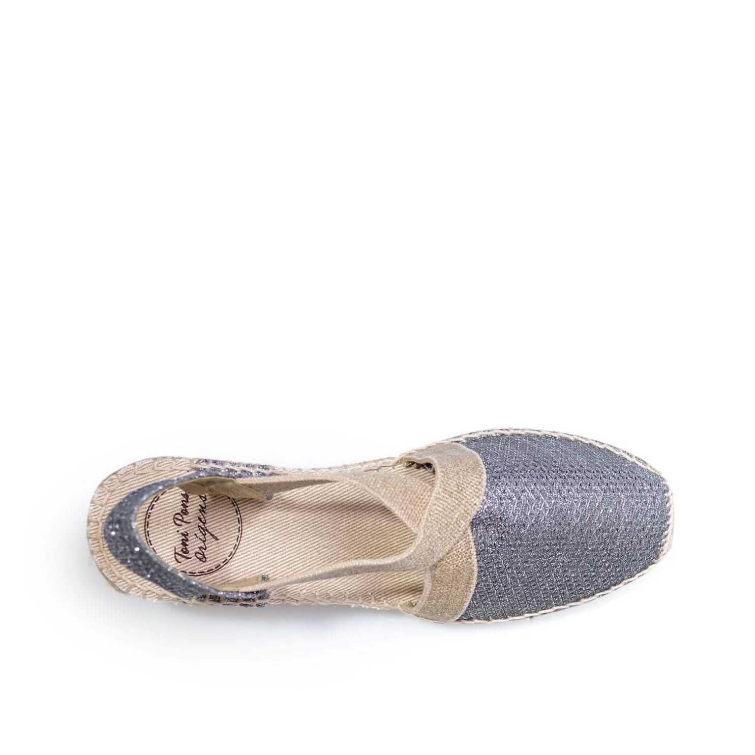 Women's Metallic Cotton Blend Wedge Espadrilles - Comfortable Summer Casual Shoes for Beach, Party & Everyday Wear