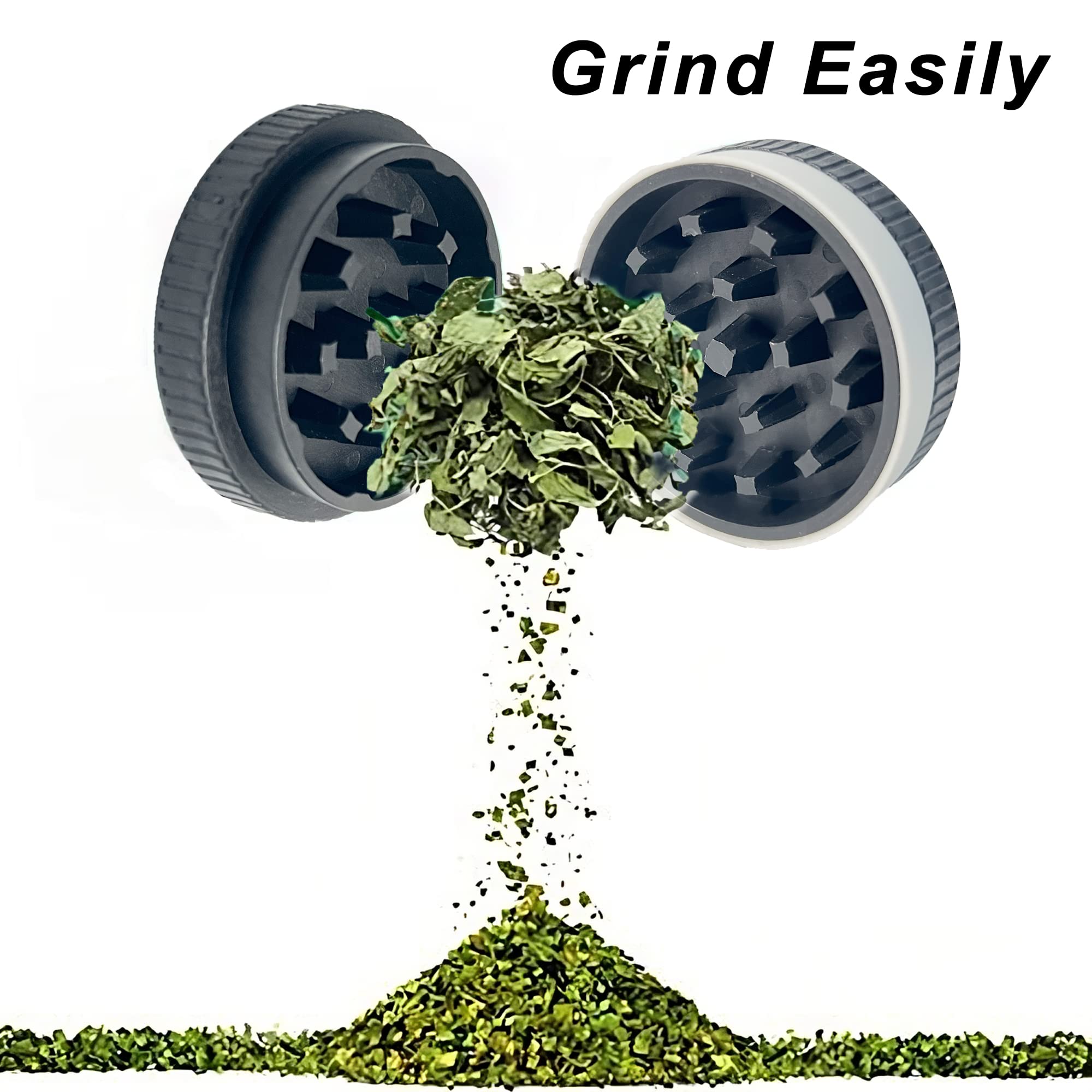 2.2 Inch Herb and Spice Grinder - Portable Pocket Grinder with Unique Biscuit Cookie Design - Perfect for Kitchen, Camping & Travel Use