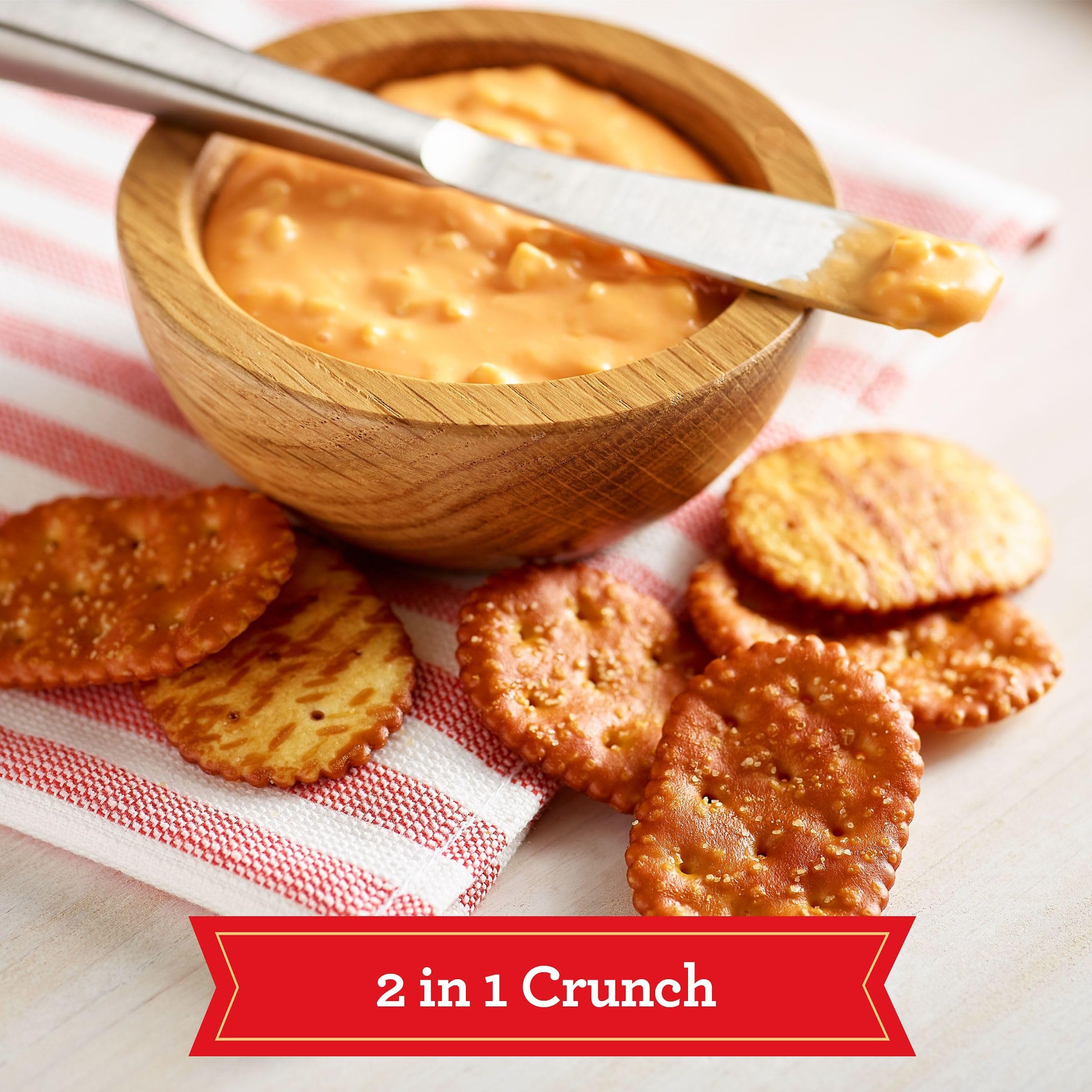 Town House FlipSides Oven Baked Crackers - Original Flavor 9.2oz Box | Crunchy Snack Crackers for Lunch, Parties & On-the-Go | Perfect with Dips, Cheese & Charcuterie Boards