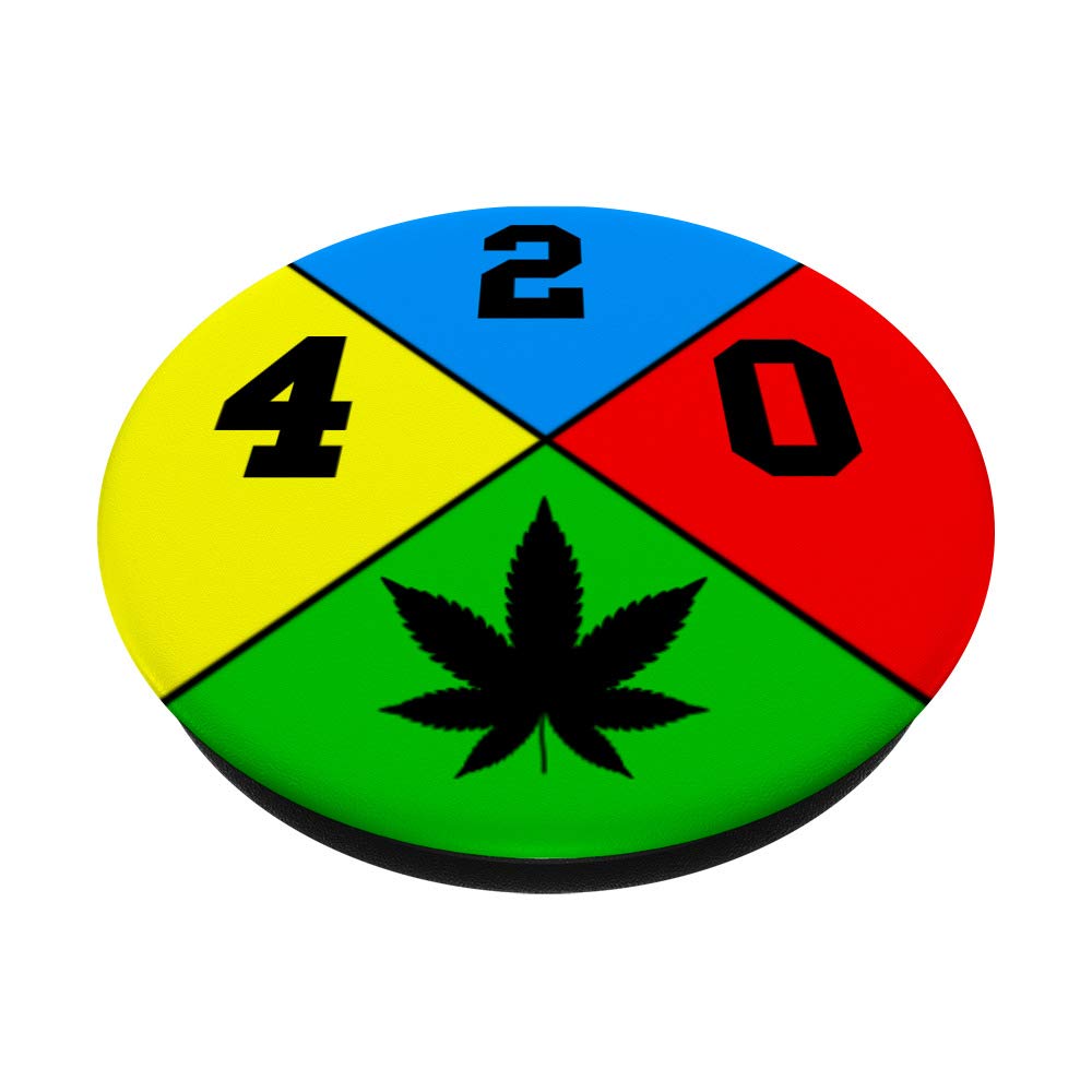 Weed Pop Socket with Marijuana Leaf Design - Cannabis 420 Ganja Pot Accessory for Phones & Tablets - Perfect for Stoners, Smokers & 420 Enthusiasts